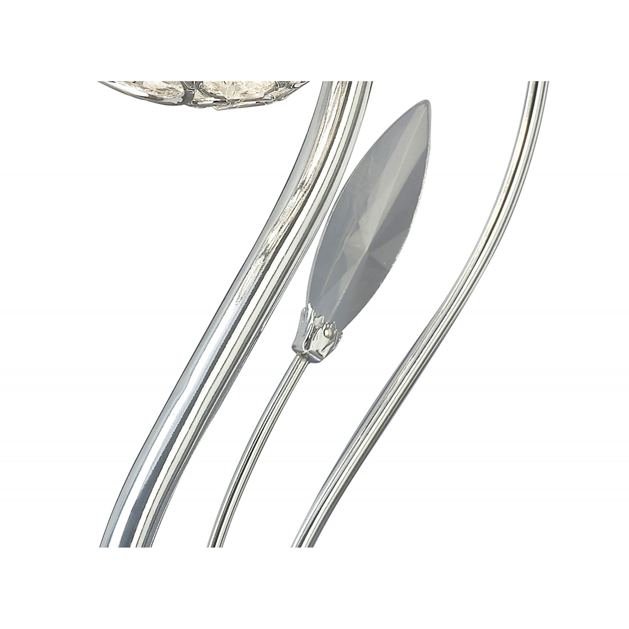 Diyas IL30959 Leimo Table Lamp 1 Light Polished Chrome/Crystal