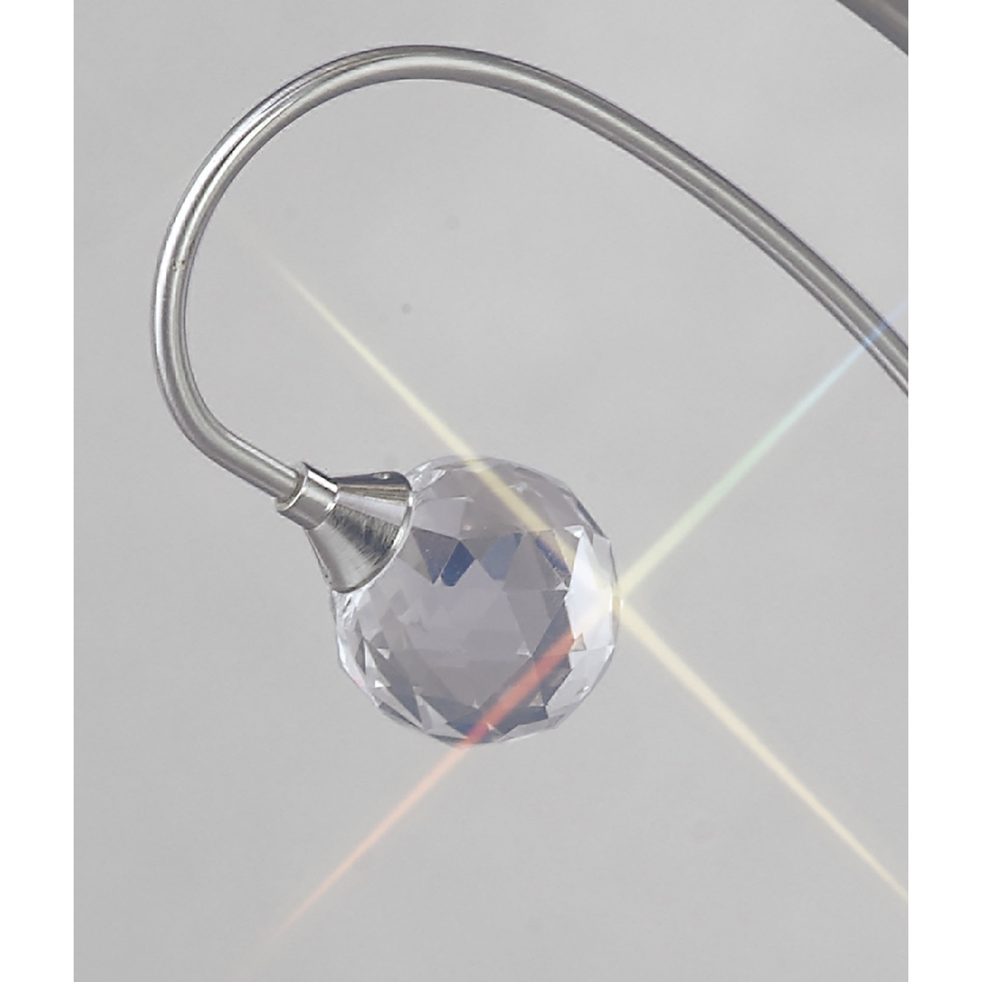 Diyas IL30939 Cara Table Lamp 1 Light Satin Nickel/Crystal