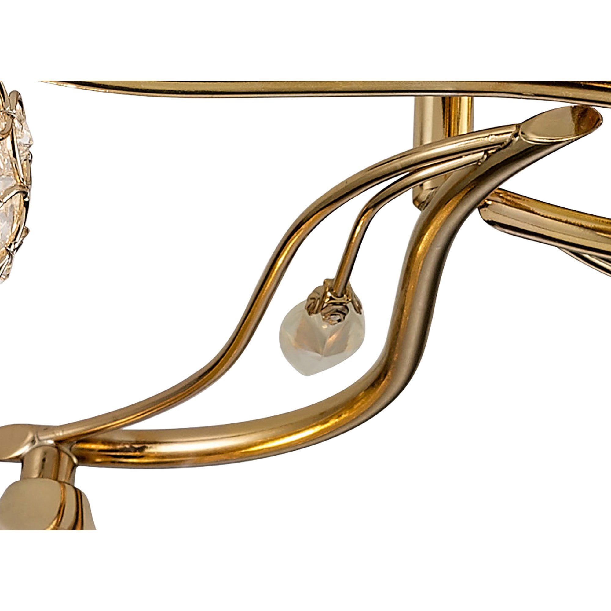 Diyas IL30964 Leimo Ceiling 4 Light French Gold/Crystal