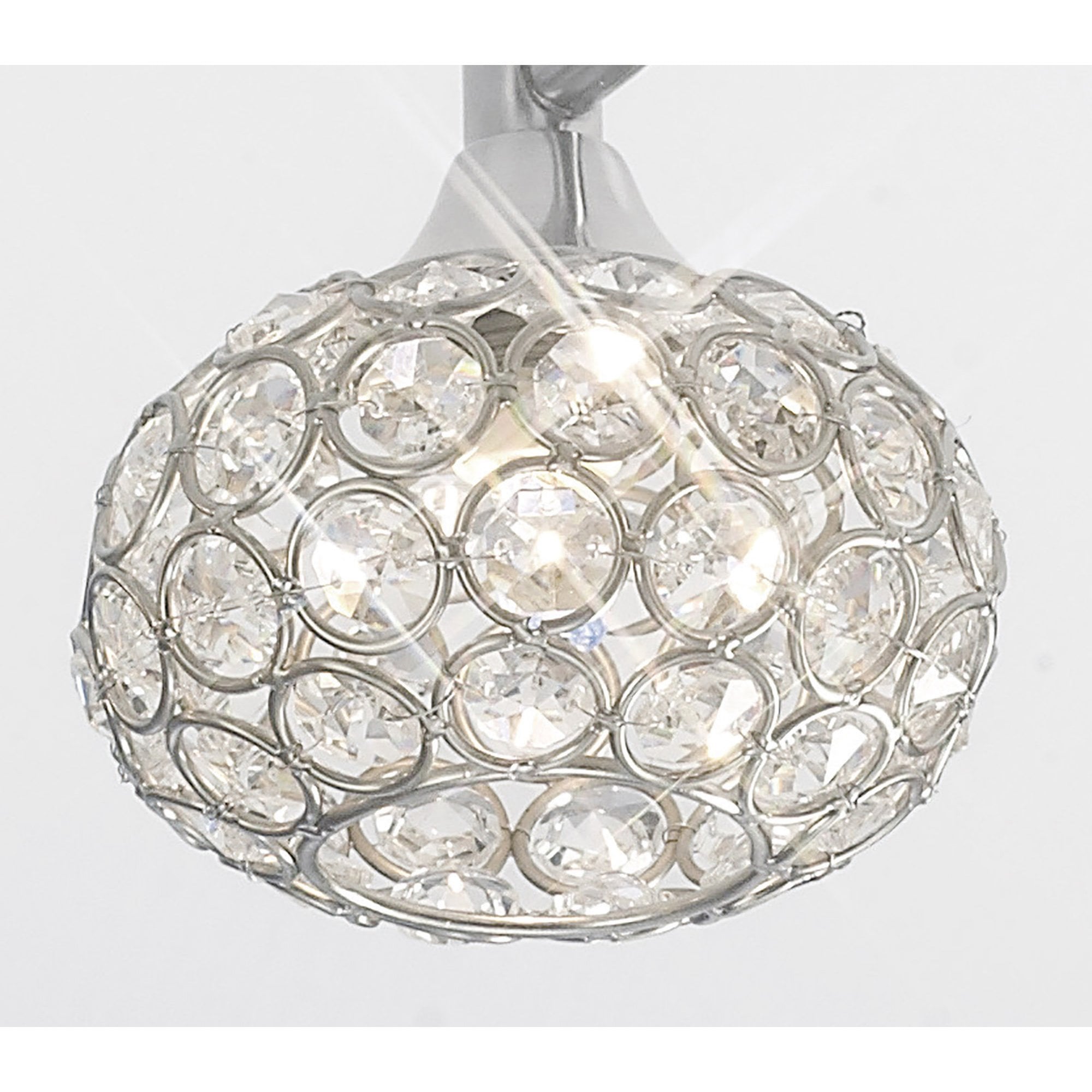 Diyas IL30938 Cara Semi Ceiling 8 Light Satin Nickel/Crystal