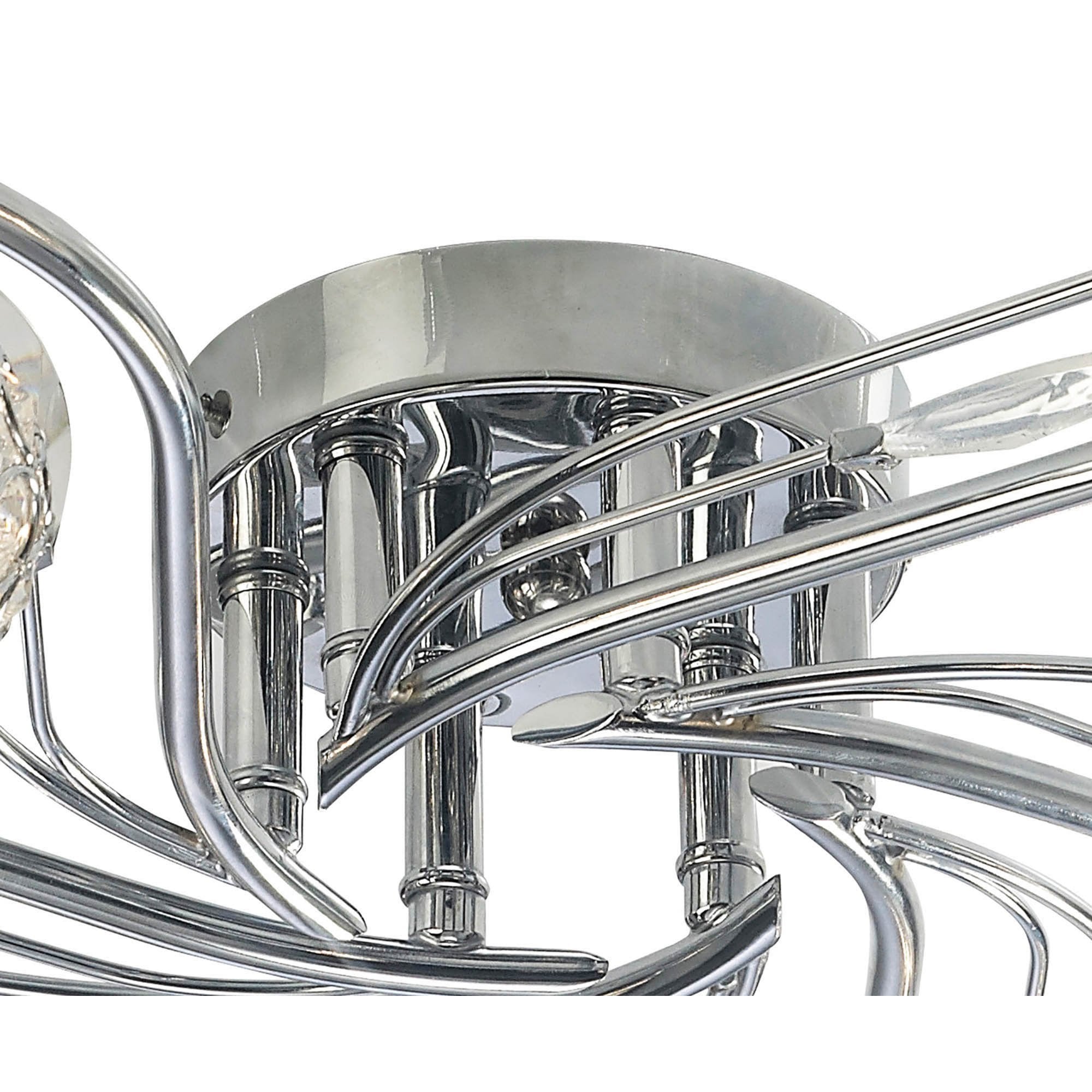 Diyas IL30956 Leimo Ceiling 6 Light Polished Chrome/Crystal