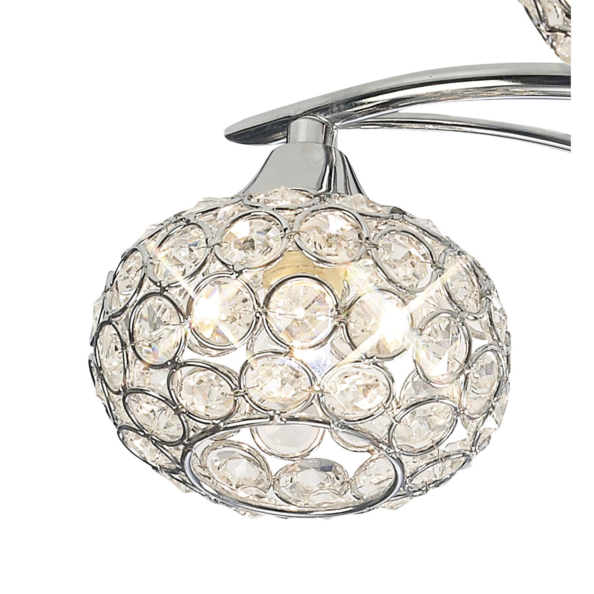Diyas IL30956 Leimo Ceiling 6 Light Polished Chrome/Crystal