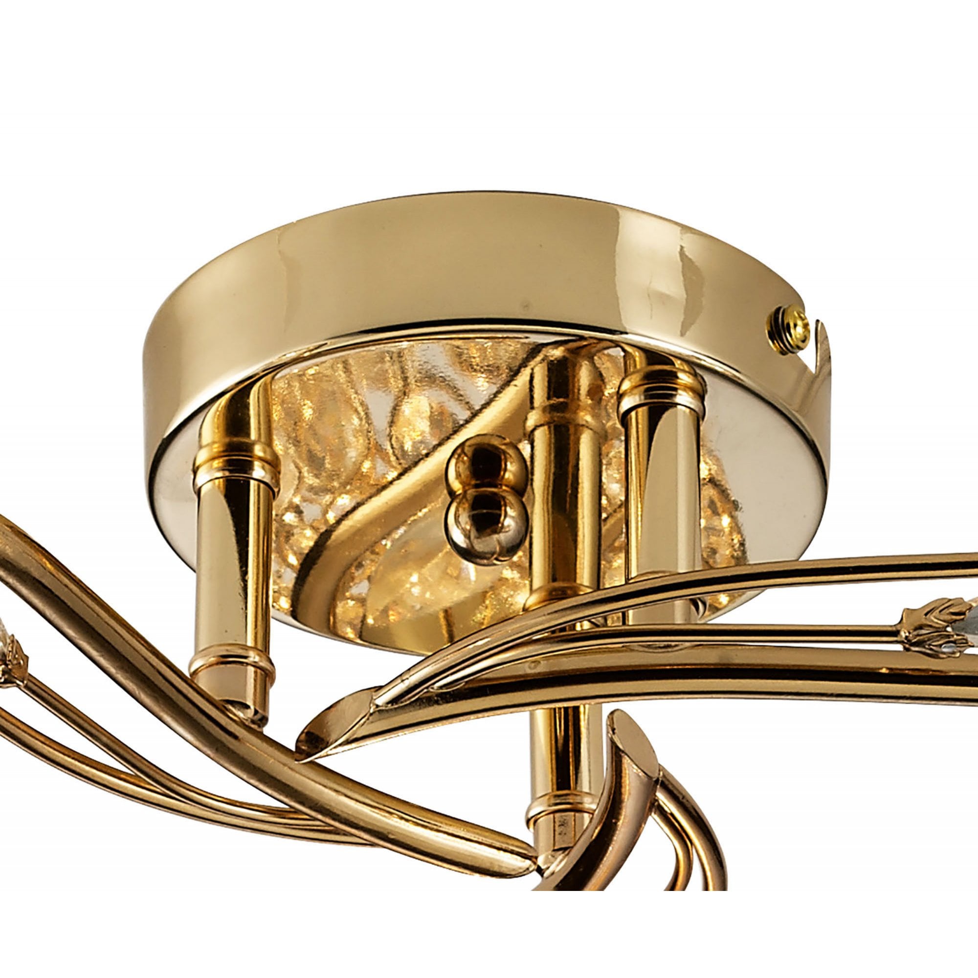 Diyas IL30963 Leimo Ceiling 3 Light French Gold/Crystal