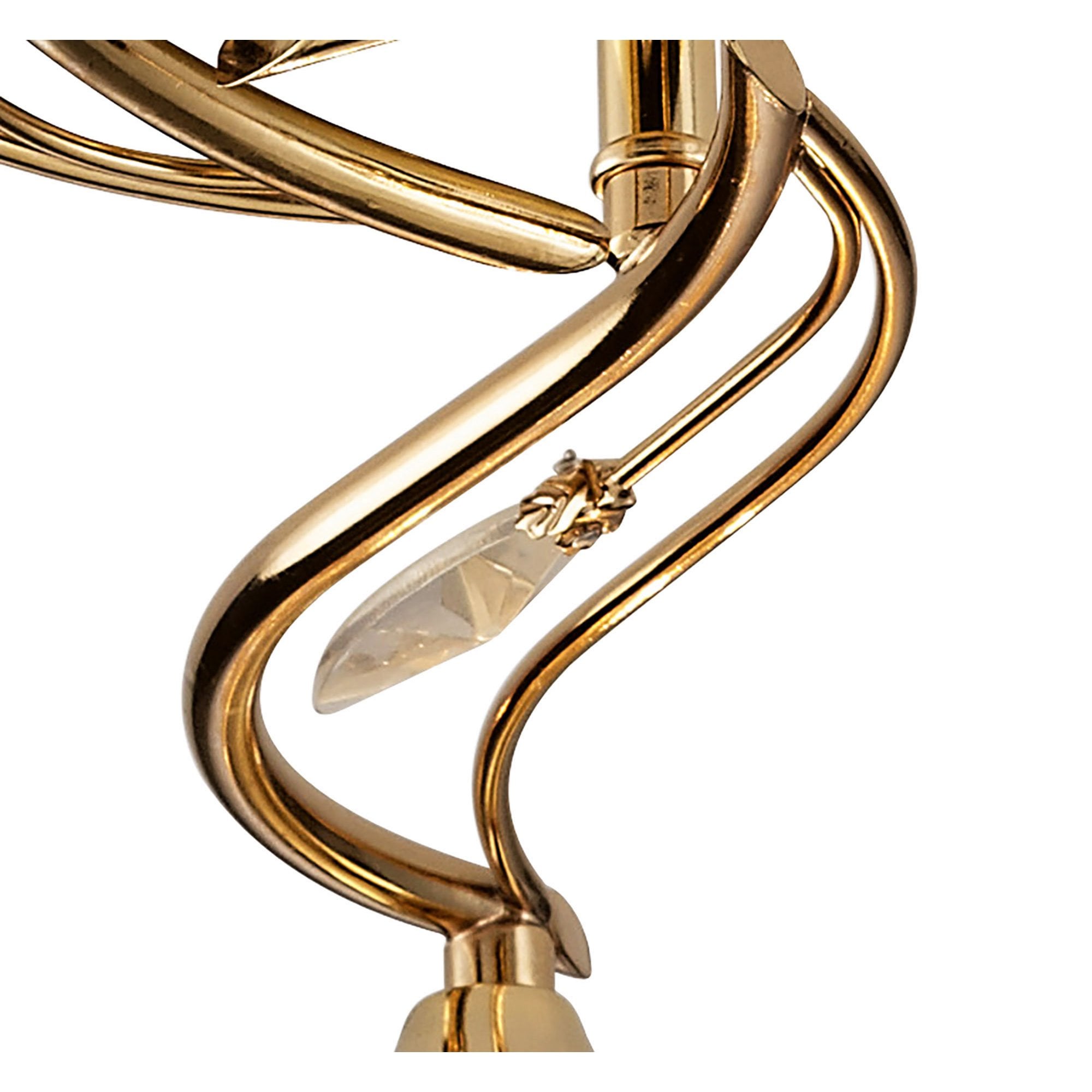 Diyas IL30963 Leimo Ceiling 3 Light French Gold/Crystal