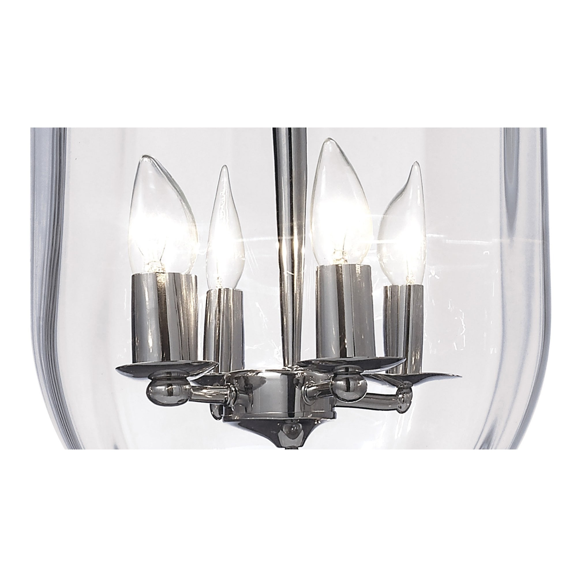 Diyas IL31073 Aubrey Pendant 4 Light Polished Chrome/Glass