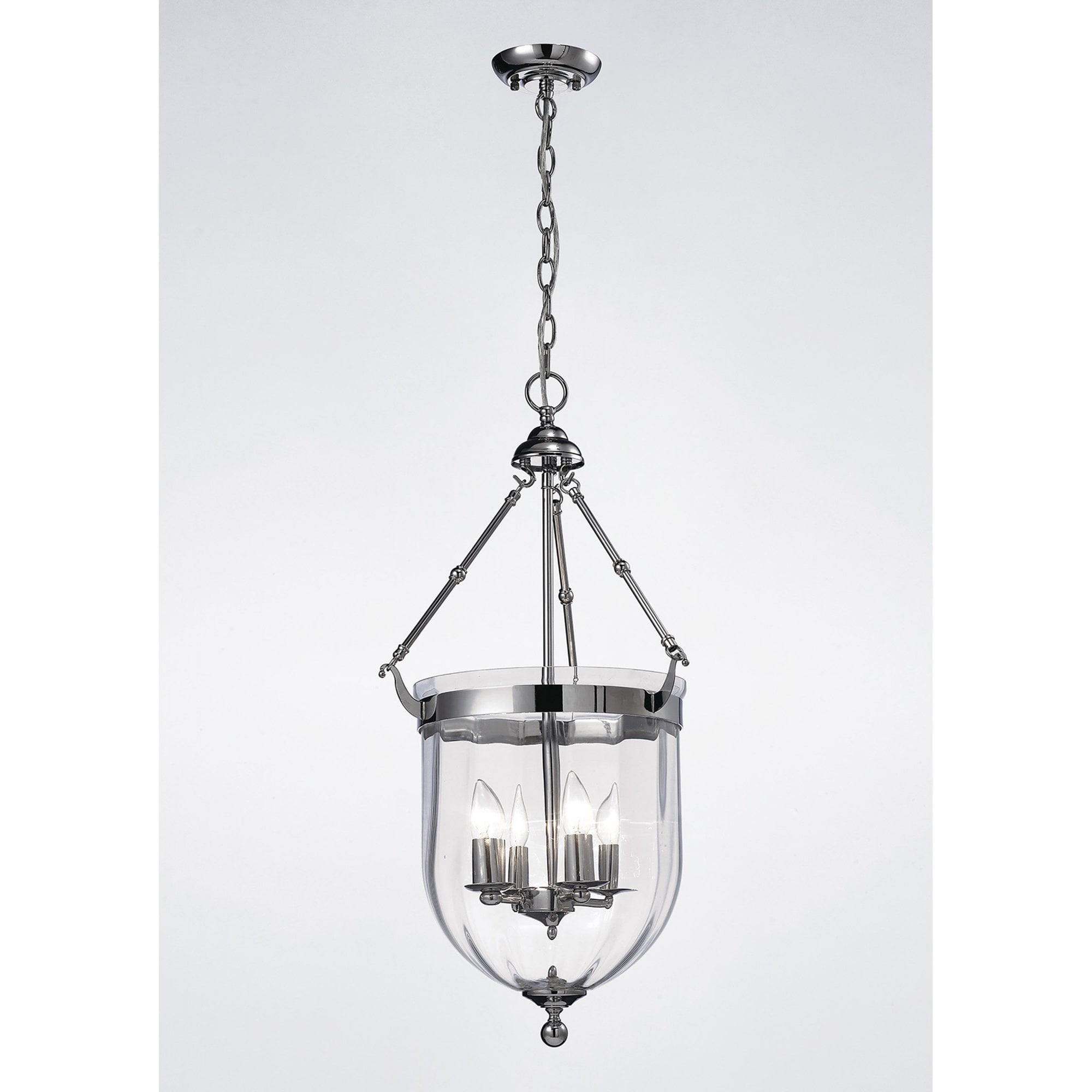 Diyas IL31073 Aubrey Pendant 4 Light Polished Chrome/Glass