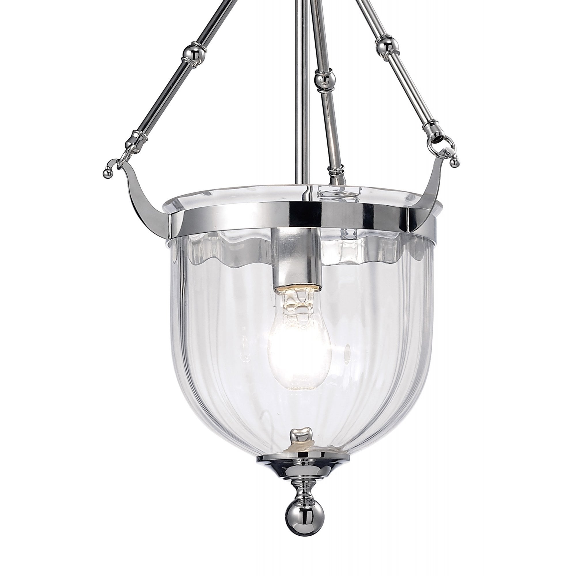 Diyas IL31071 Aubrey Pendant 1 Light Polished Chrome/Glass