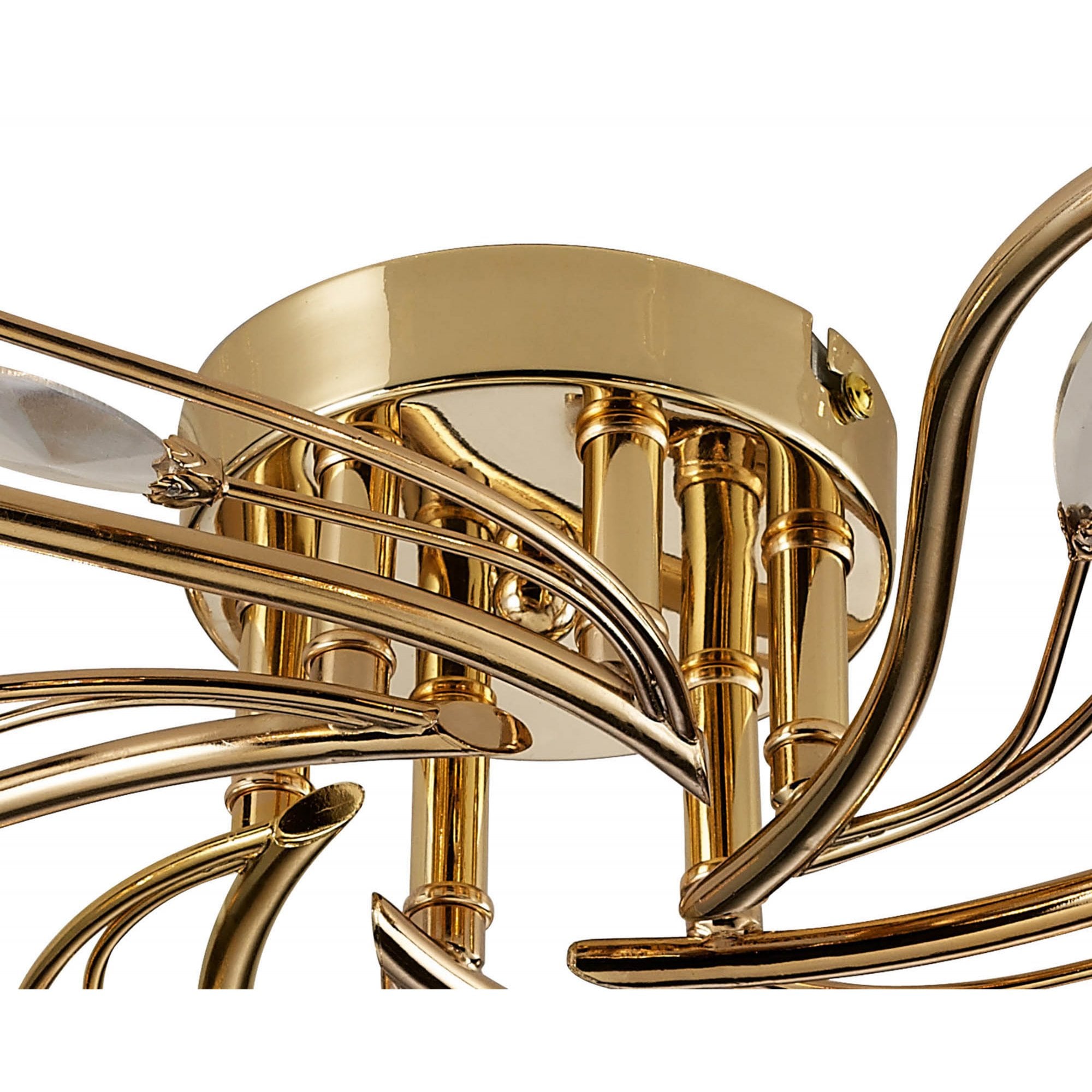 Diyas IL30966 Leimo Ceiling 6 Light French Gold/Crystal