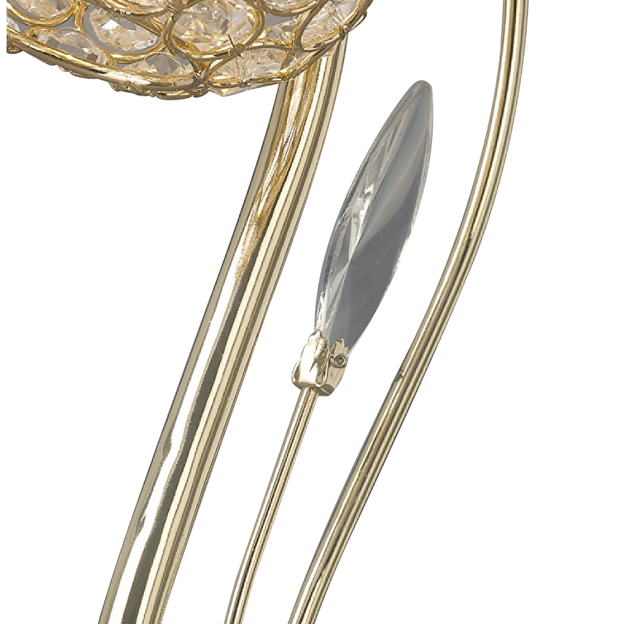 Diyas IL30969 Leimo Table Lamp 1 Light French Gold/Crystal