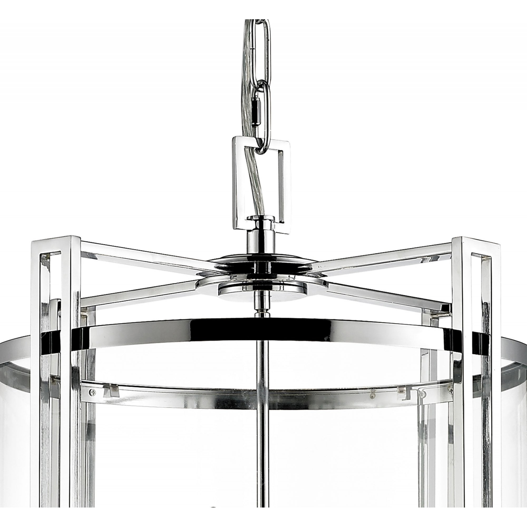 Diyas IL31085 Eaton Pendant 12 Light Polished Chrome/Glass