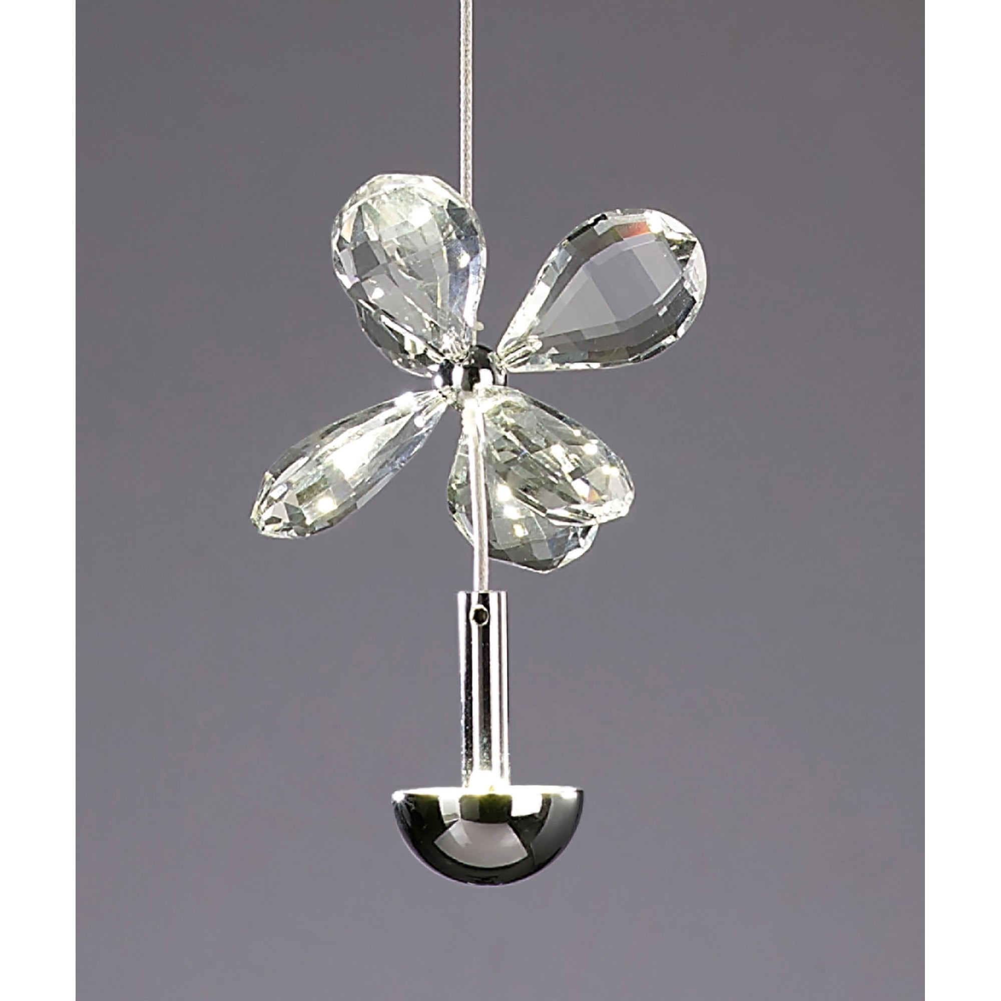 Diyas IL31140 Aviva Pendant 1 Light 4000K LED Polished Chrome/Crystal