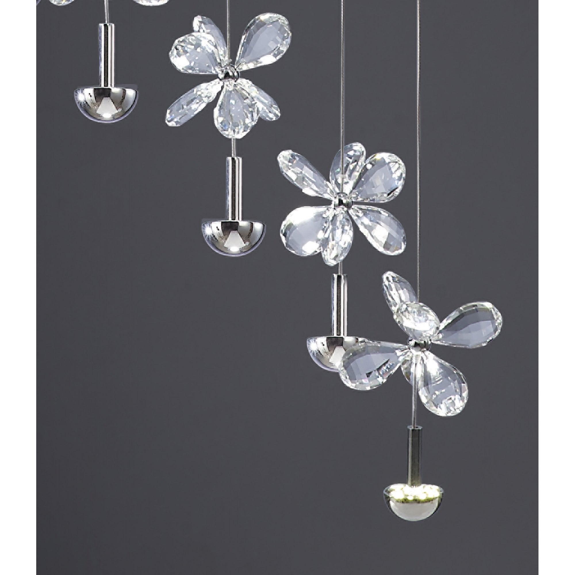 Diyas IL31143 Aviva Pendant 12 Light 4000K LED Polished Chrome/Crystal