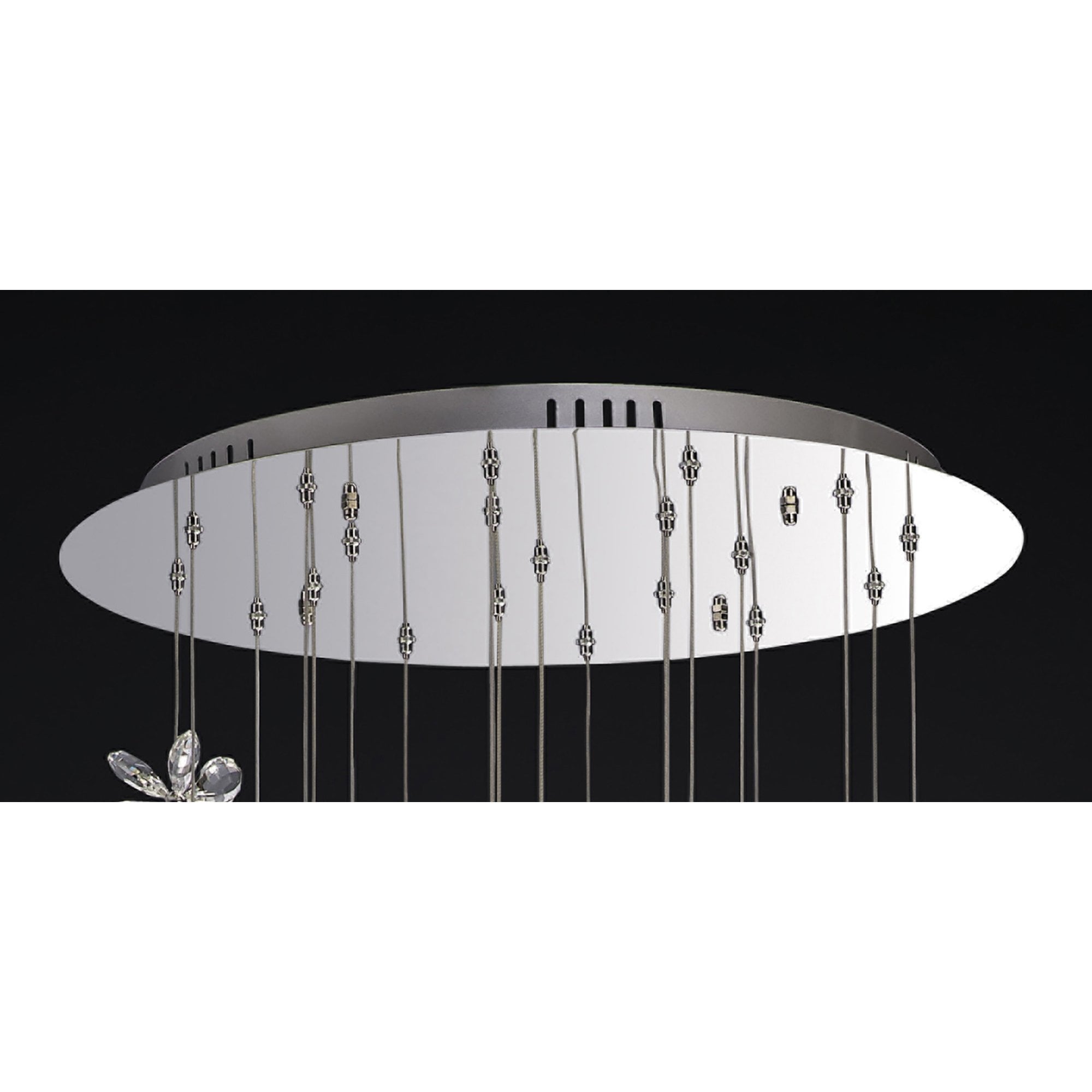 Diyas IL31144 Aviva Pendant 20 Light 4000K LED Polished Chrome/Crystal