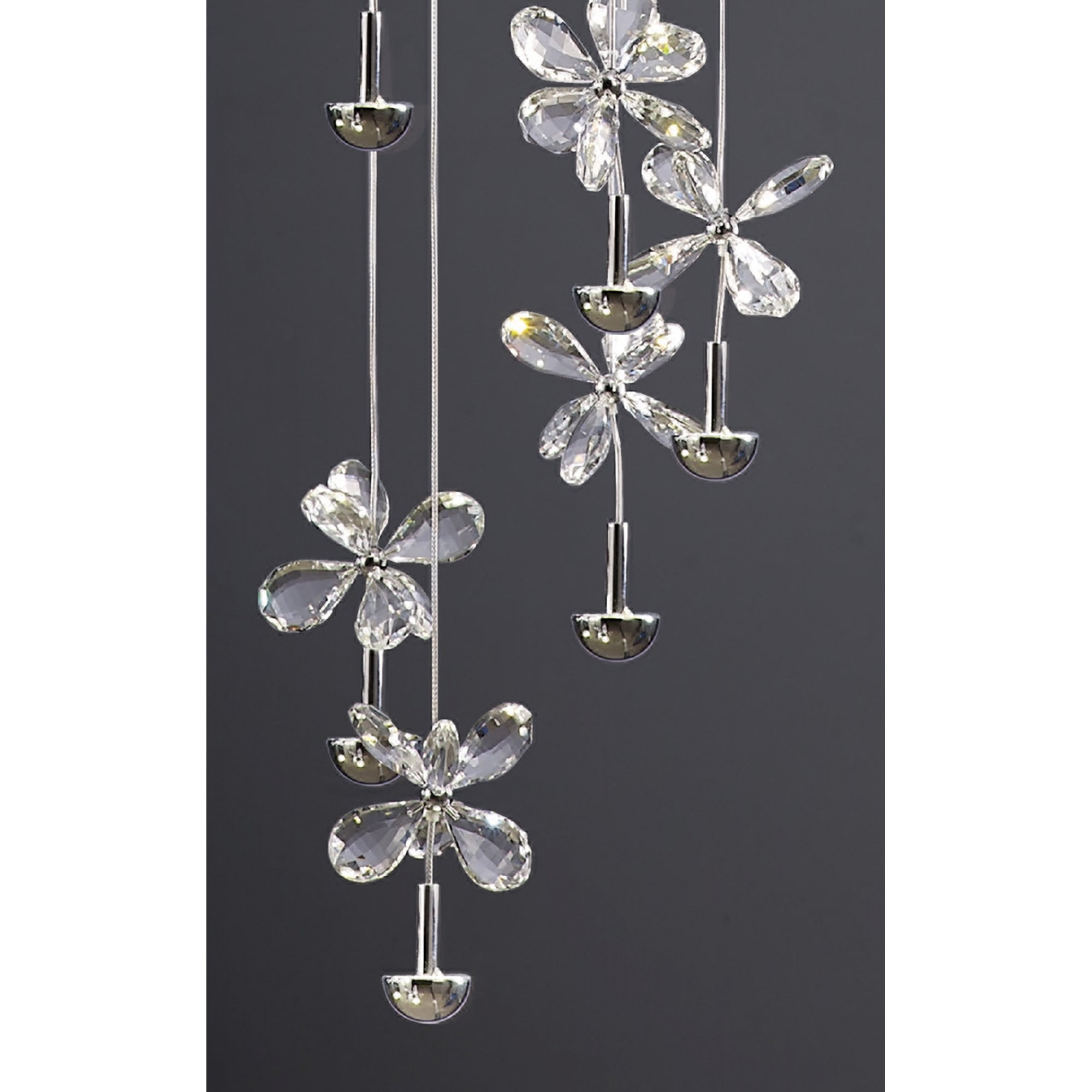 Diyas IL31144 Aviva Pendant 20 Light 4000K LED Polished Chrome/Crystal