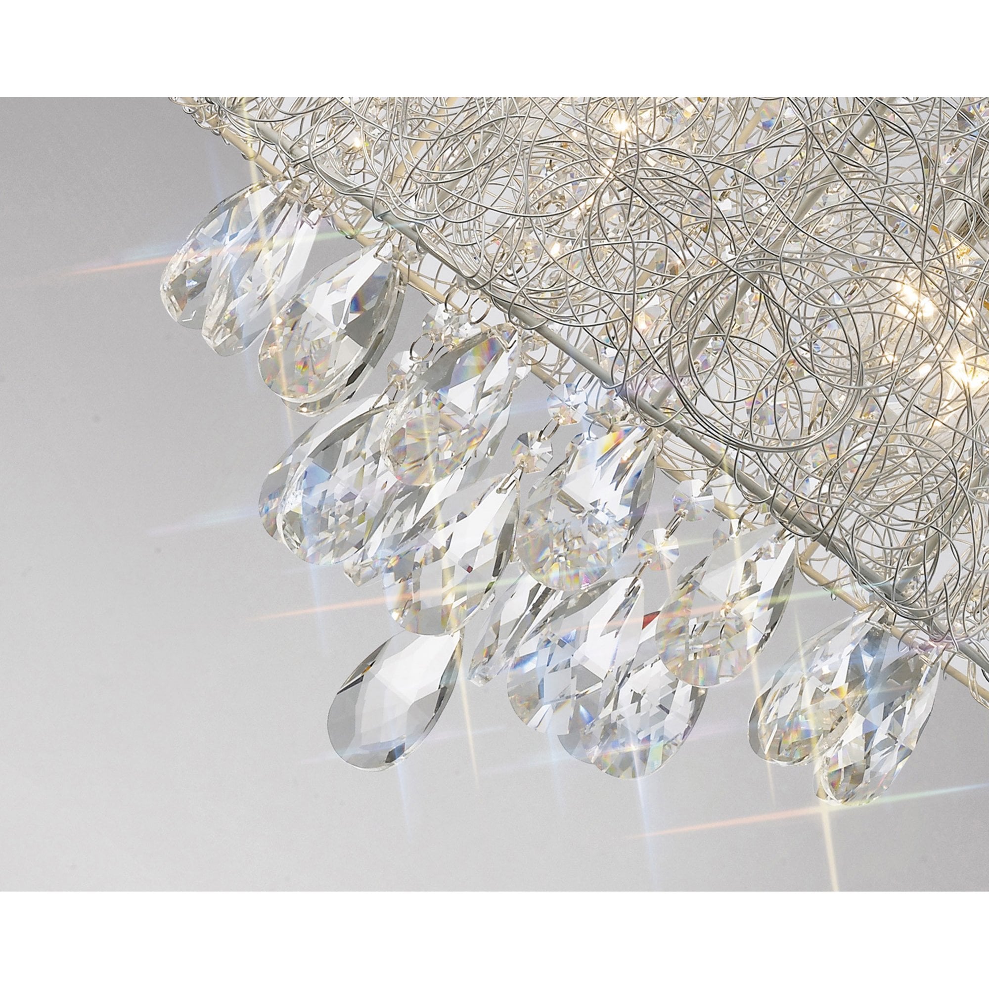Diyas IL31160 Adeline Pendant 4 Light Polished Chrome/Crystal
