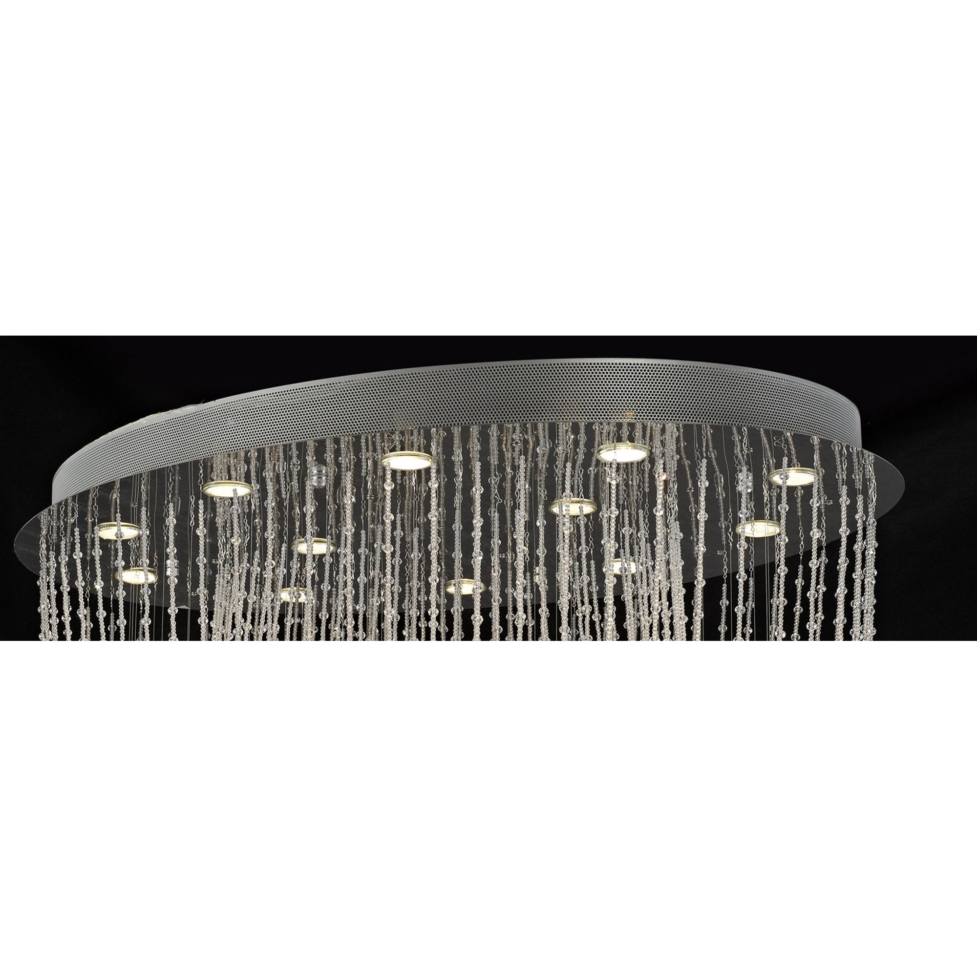 Diyas IL31393 Camilla Ceiling Oval 12 Light Polished Chrome/Crystal