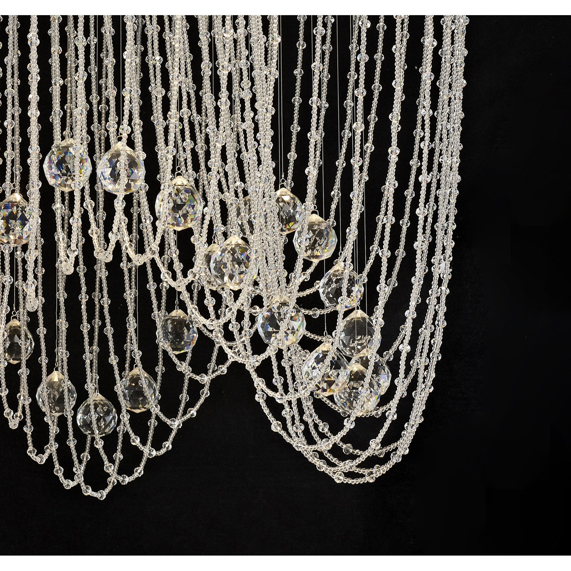 Diyas IL31393 Camilla Ceiling Oval 12 Light Polished Chrome/Crystal