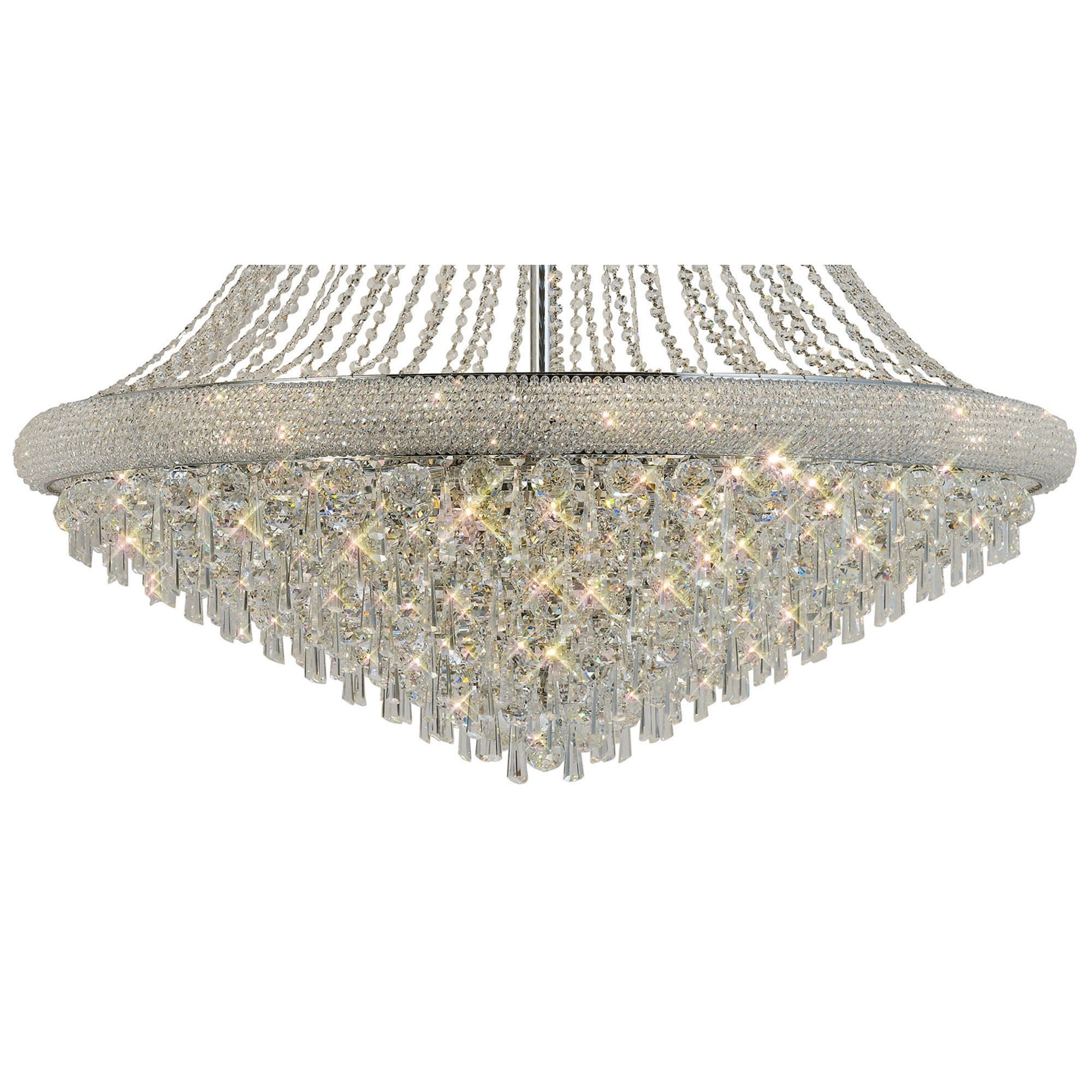 Diyas Alexandra 3 Tier 37 Light Pendant - Polished Chrome & Crystal