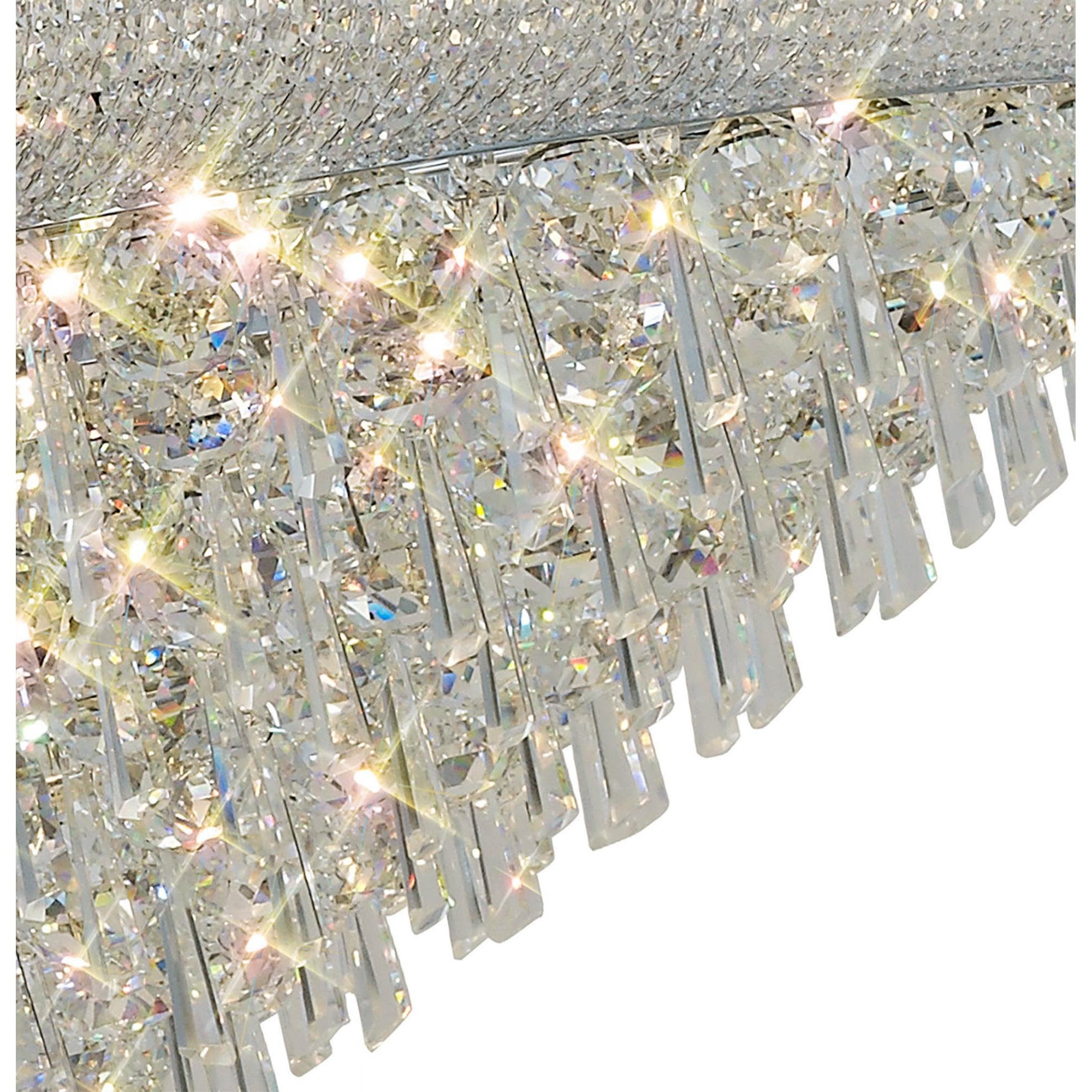 Diyas Alexandra 3 Tier 37 Light Pendant - Polished Chrome & Crystal