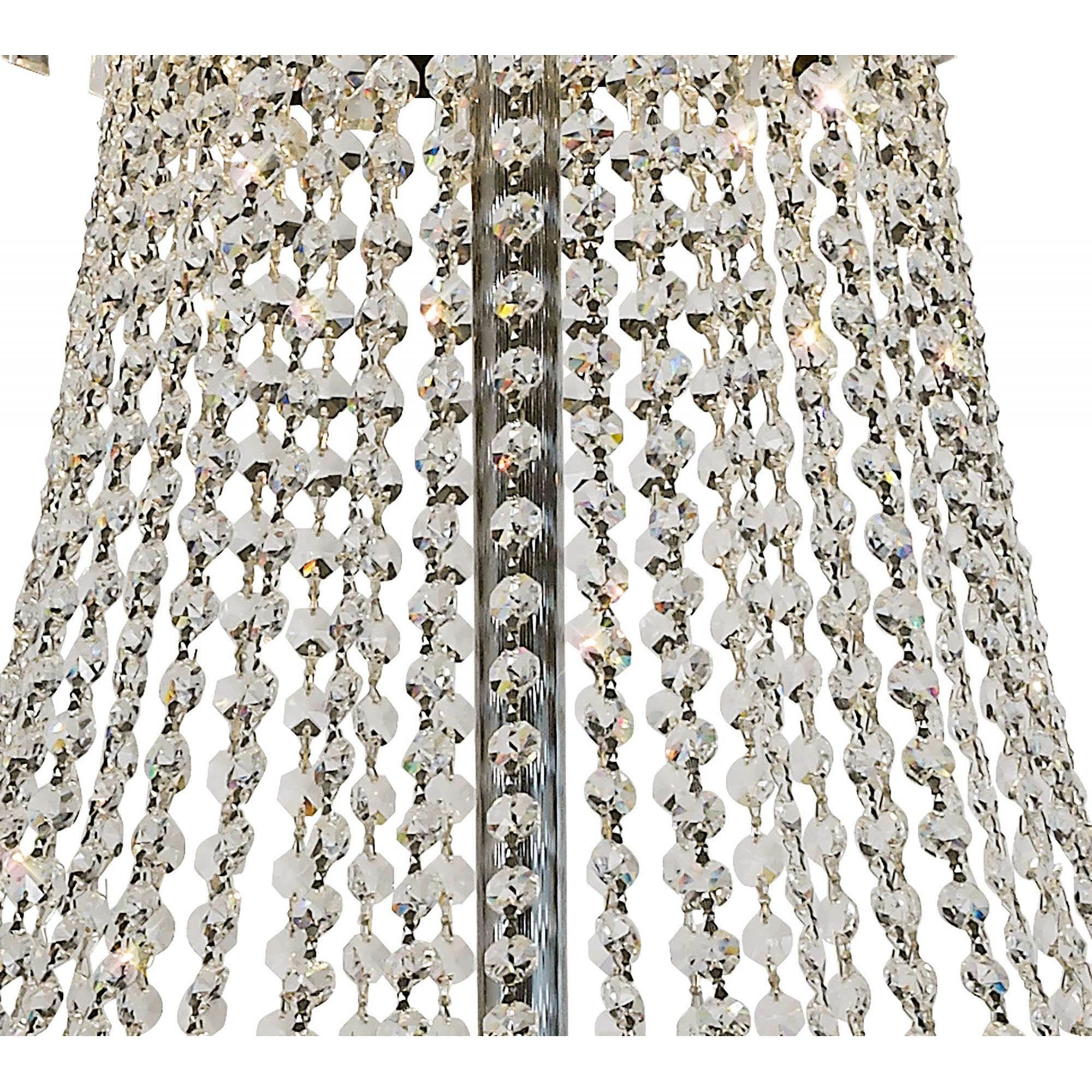 Diyas Alexandra 3 Tier 37 Light Pendant - Polished Chrome & Crystal