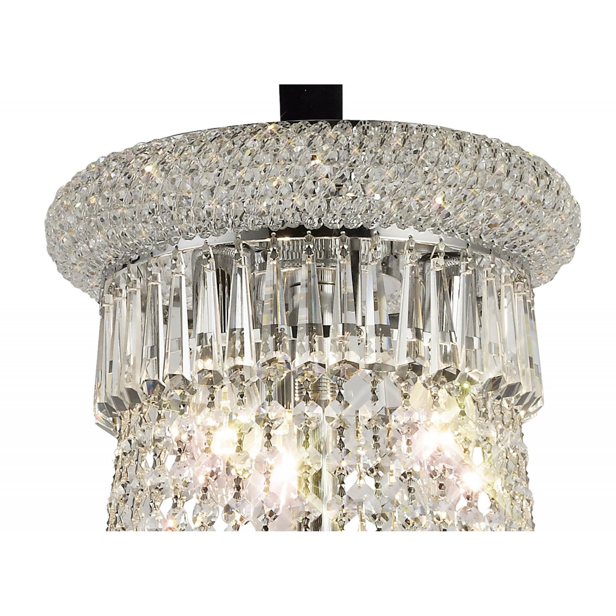 Diyas Alexandra 18 Light Pendant - Polished Chrome & Crystal