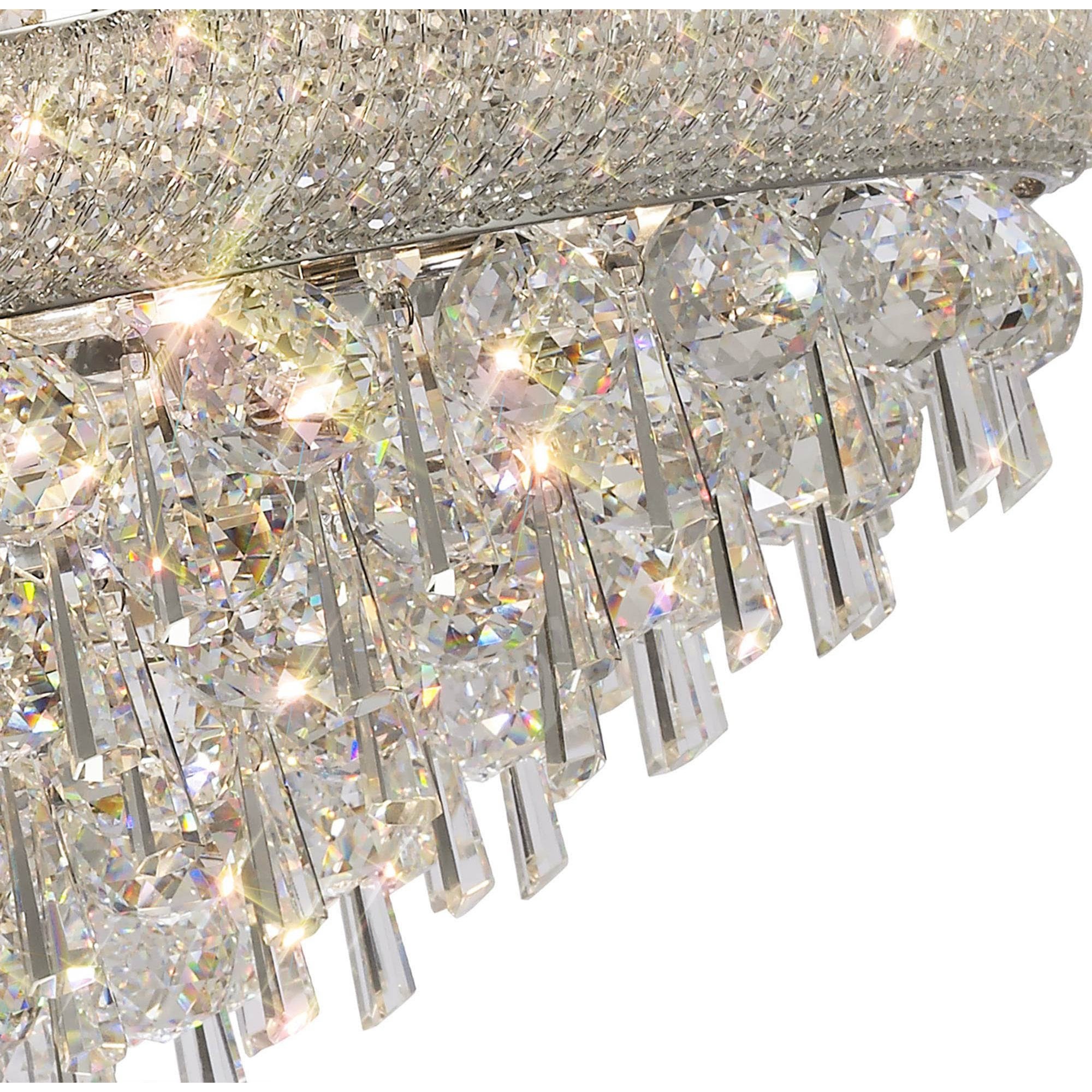 Diyas Alexandra 18 Light Pendant - Polished Chrome & Crystal