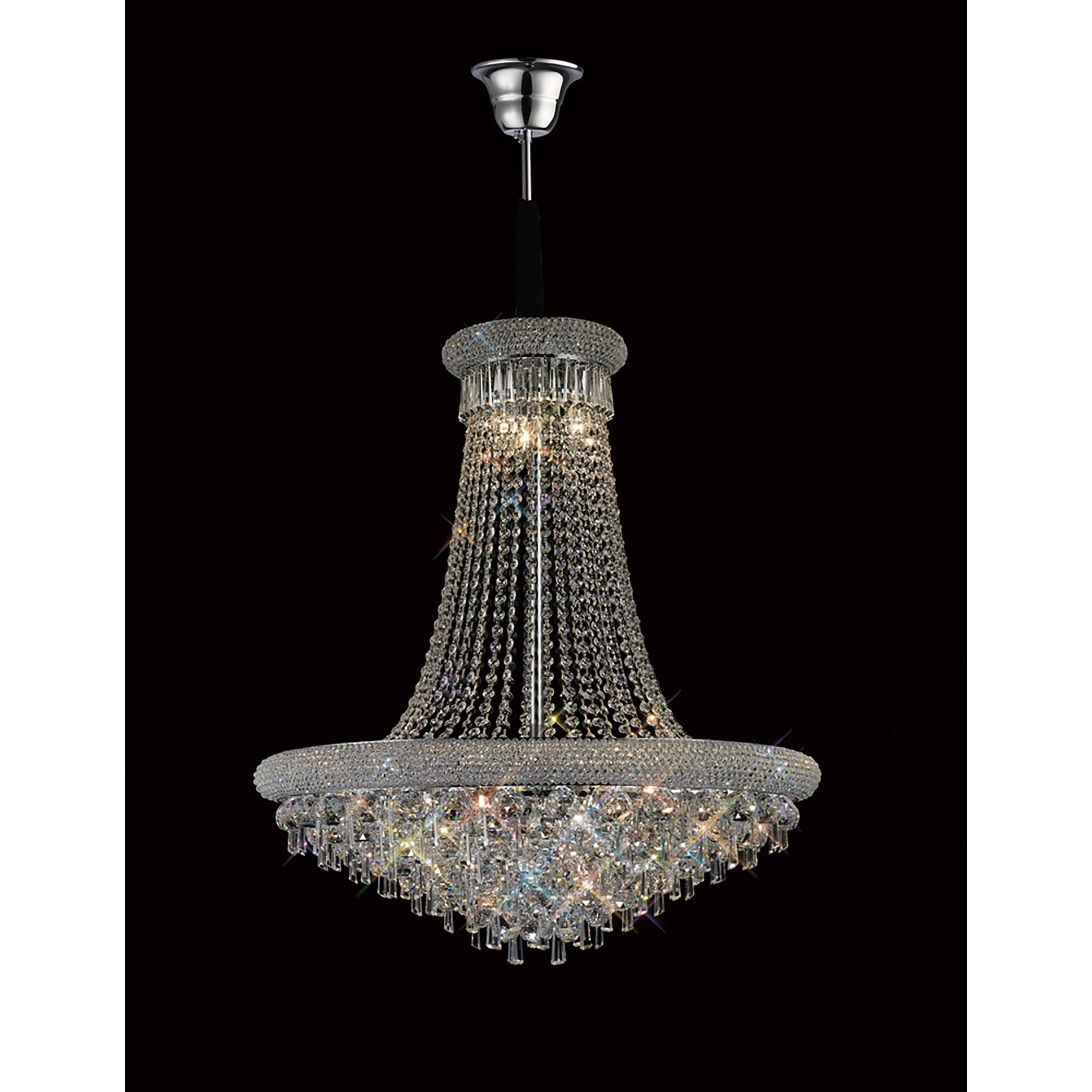Diyas Alexandra 18 Light Pendant - Polished Chrome & Crystal