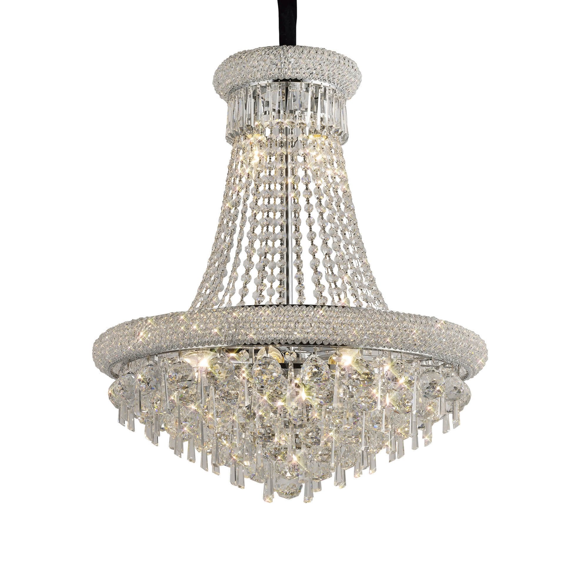 Diyas Alexandra 13 Light Pendant - Polished Chrome & Crystal