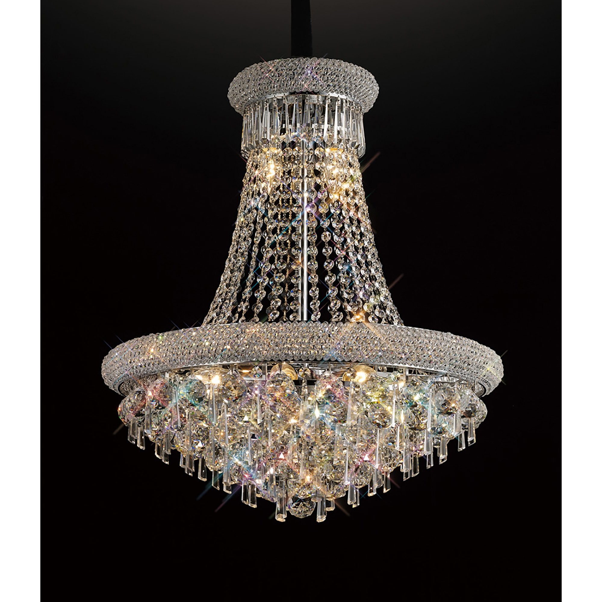 Diyas Alexandra 13 Light Pendant - Polished Chrome & Crystal