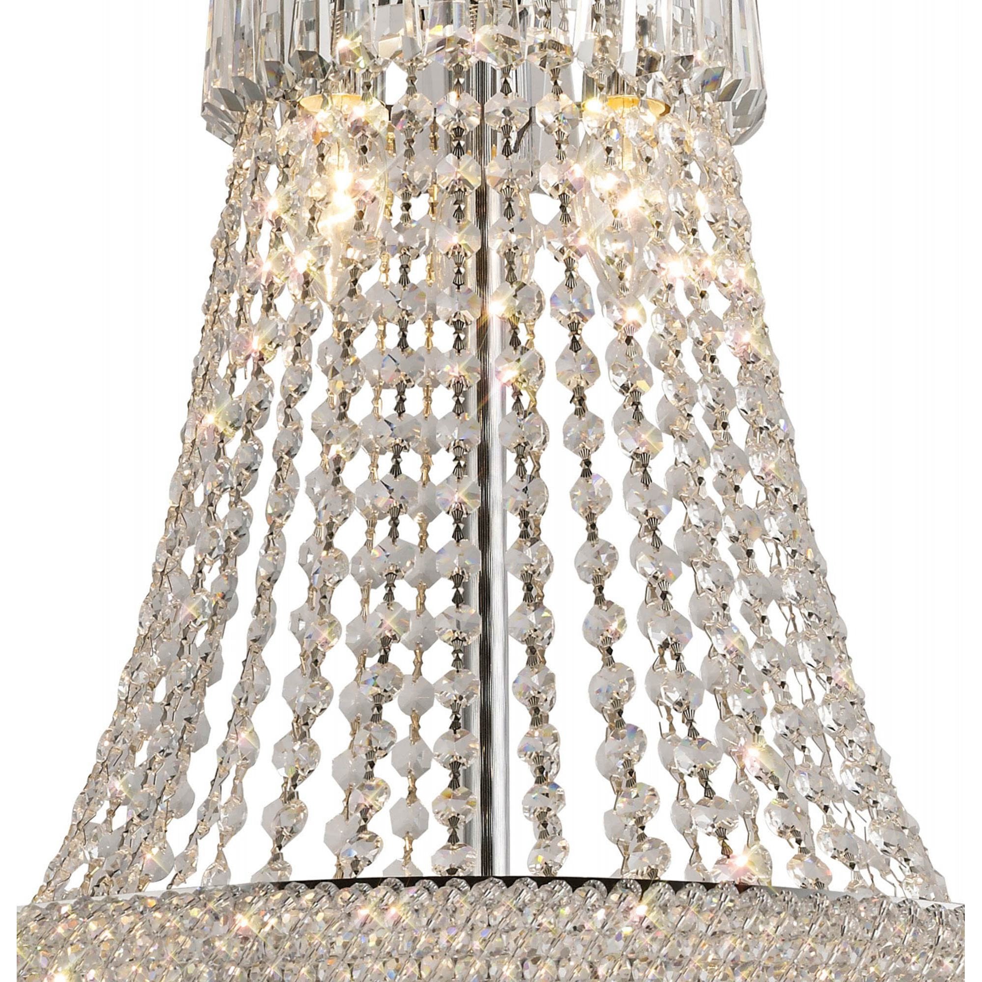 Diyas Alexandra 13 Light Pendant - Polished Chrome & Crystal