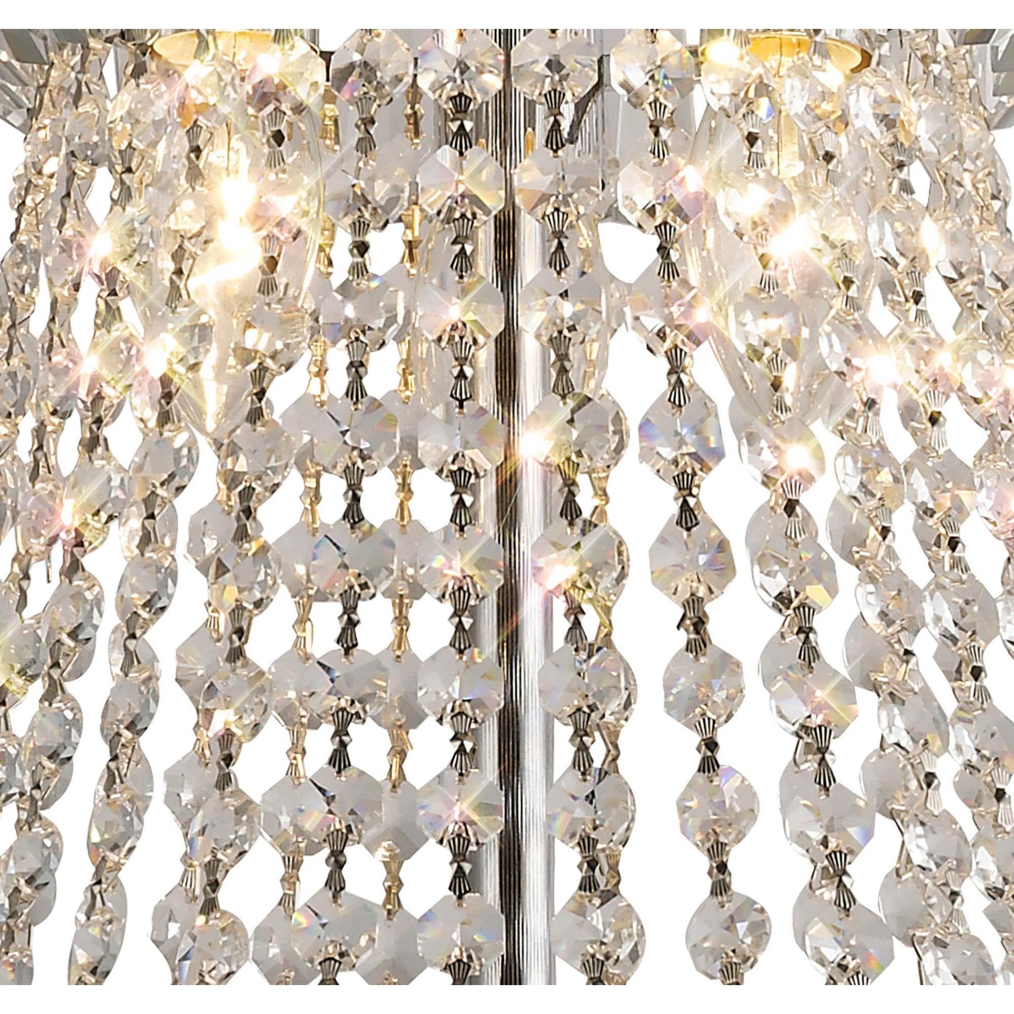 Diyas Alexandra 13 Light Pendant - Polished Chrome & Crystal