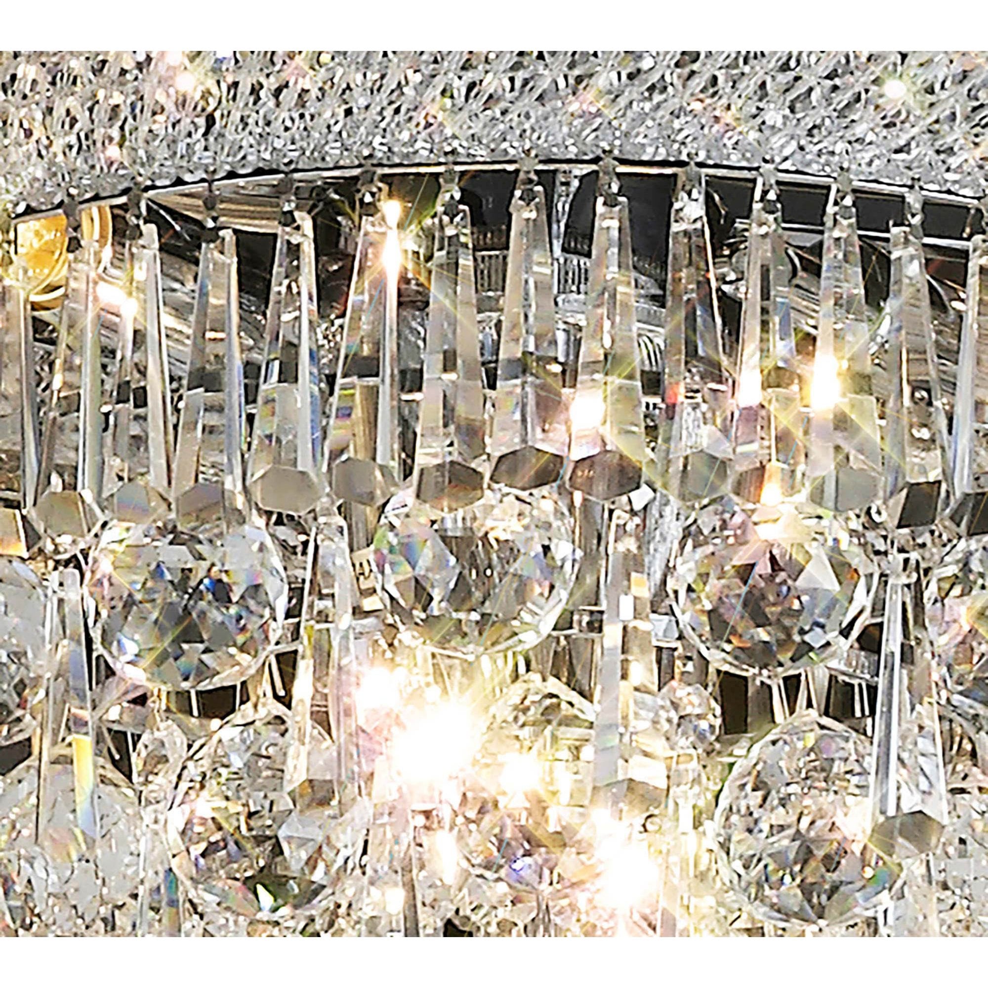 Diyas Alexandra 3 Tier 29 Light Pendant - Polished Chrome & Crystal