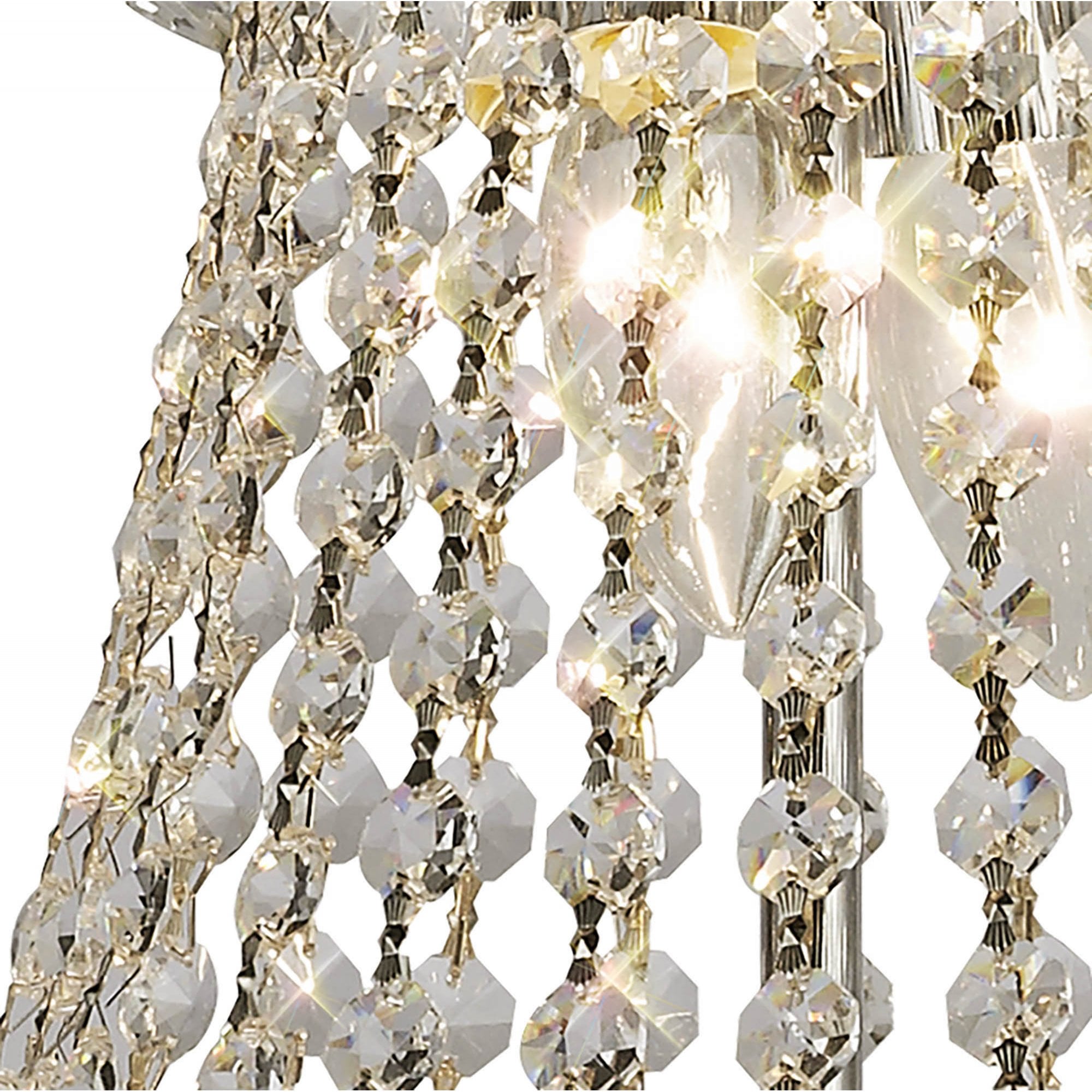 Diyas Alexandra 9 Light Pendant - Polished Chrome & Crystal