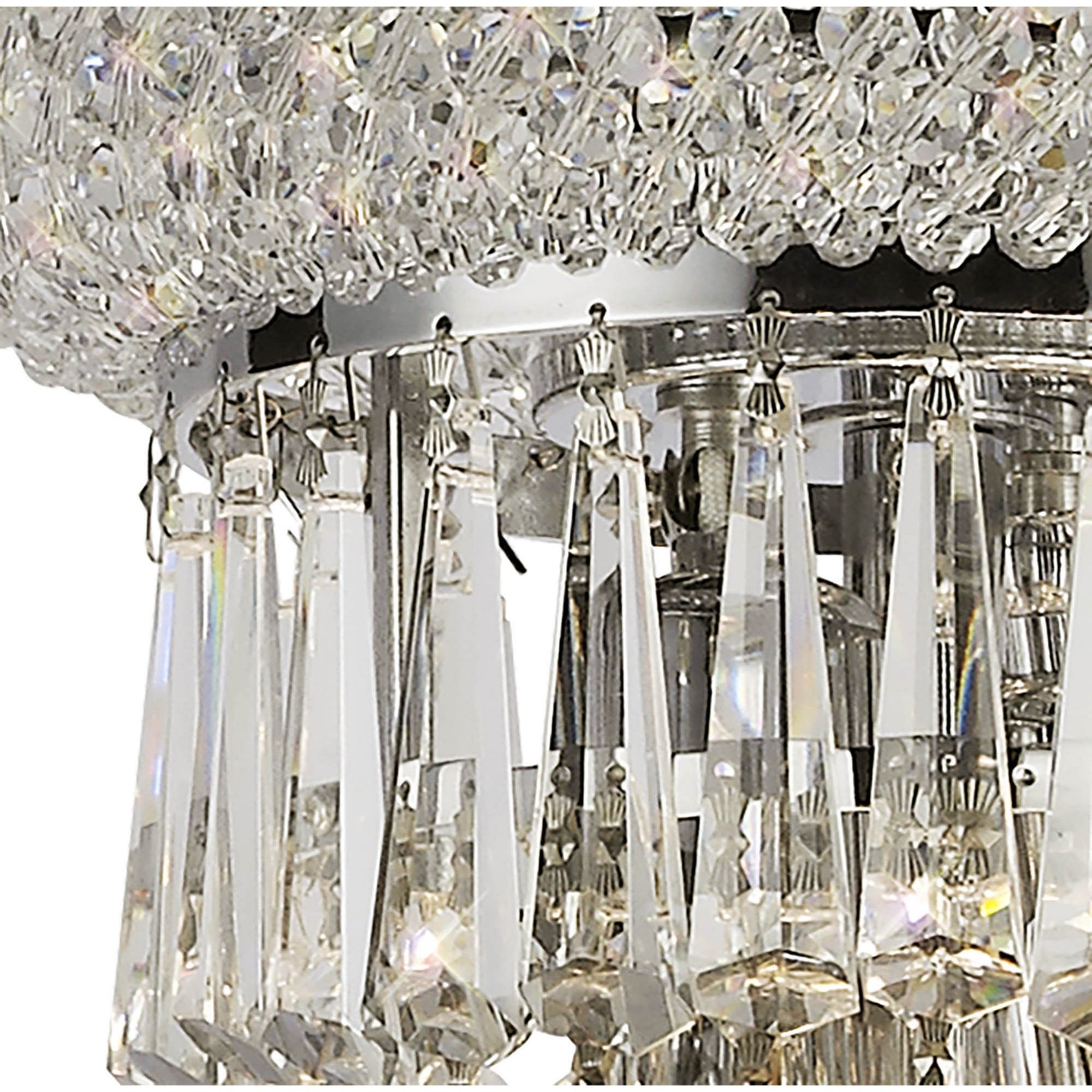 Diyas Alexandra 9 Light Pendant - Polished Chrome & Crystal