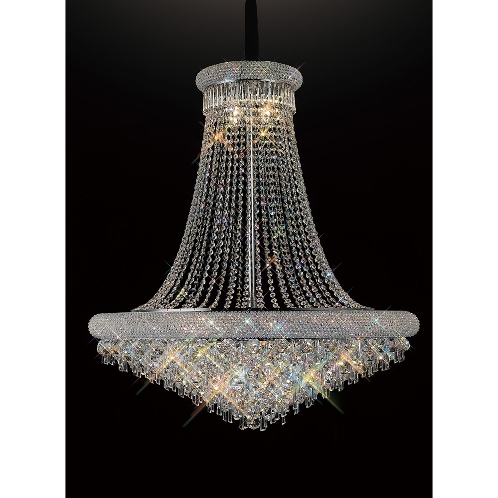 Diyas Alexandra 20 Light Pendant - Polished Chrome & Crystal