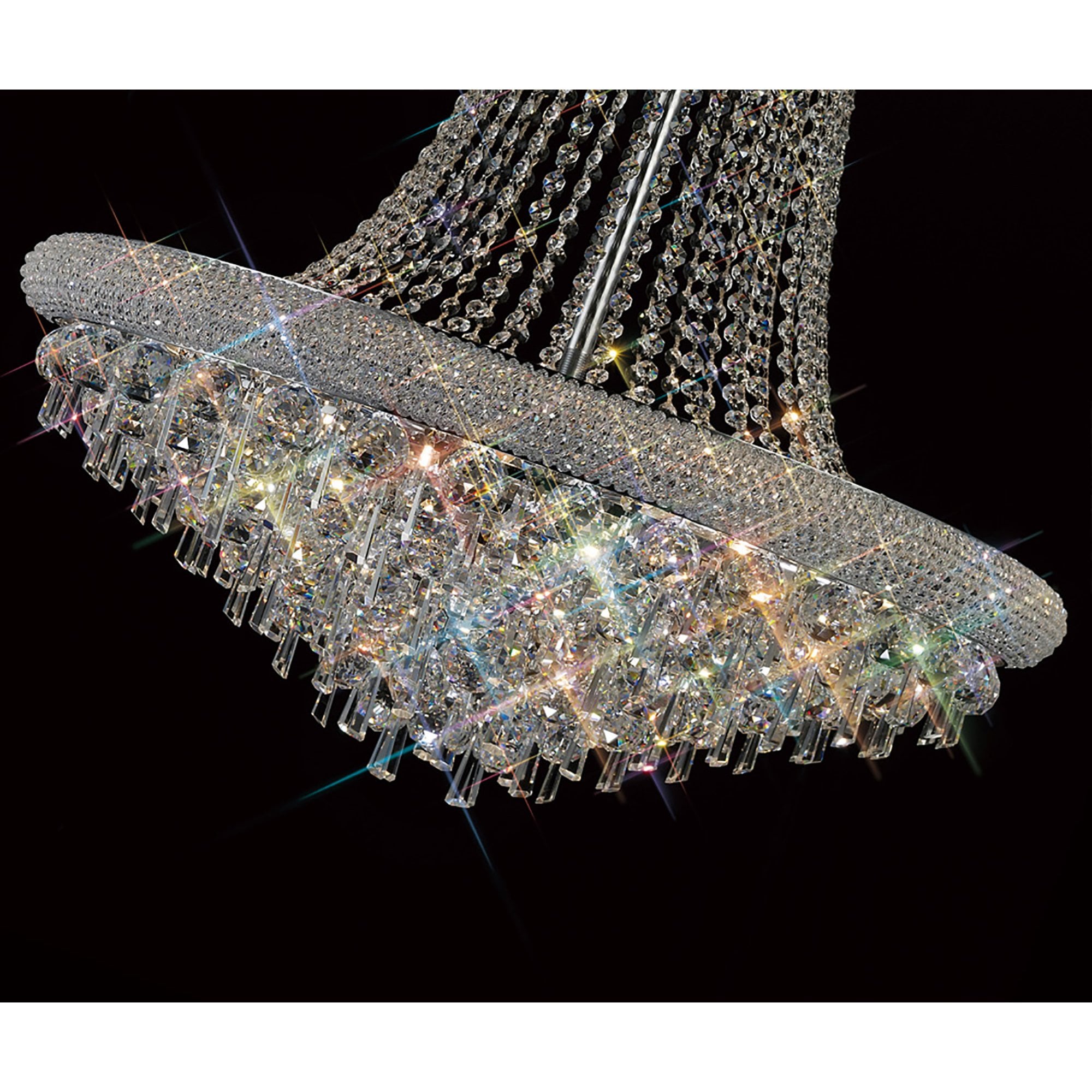 Diyas Alexandra 20 Light Pendant - Polished Chrome & Crystal