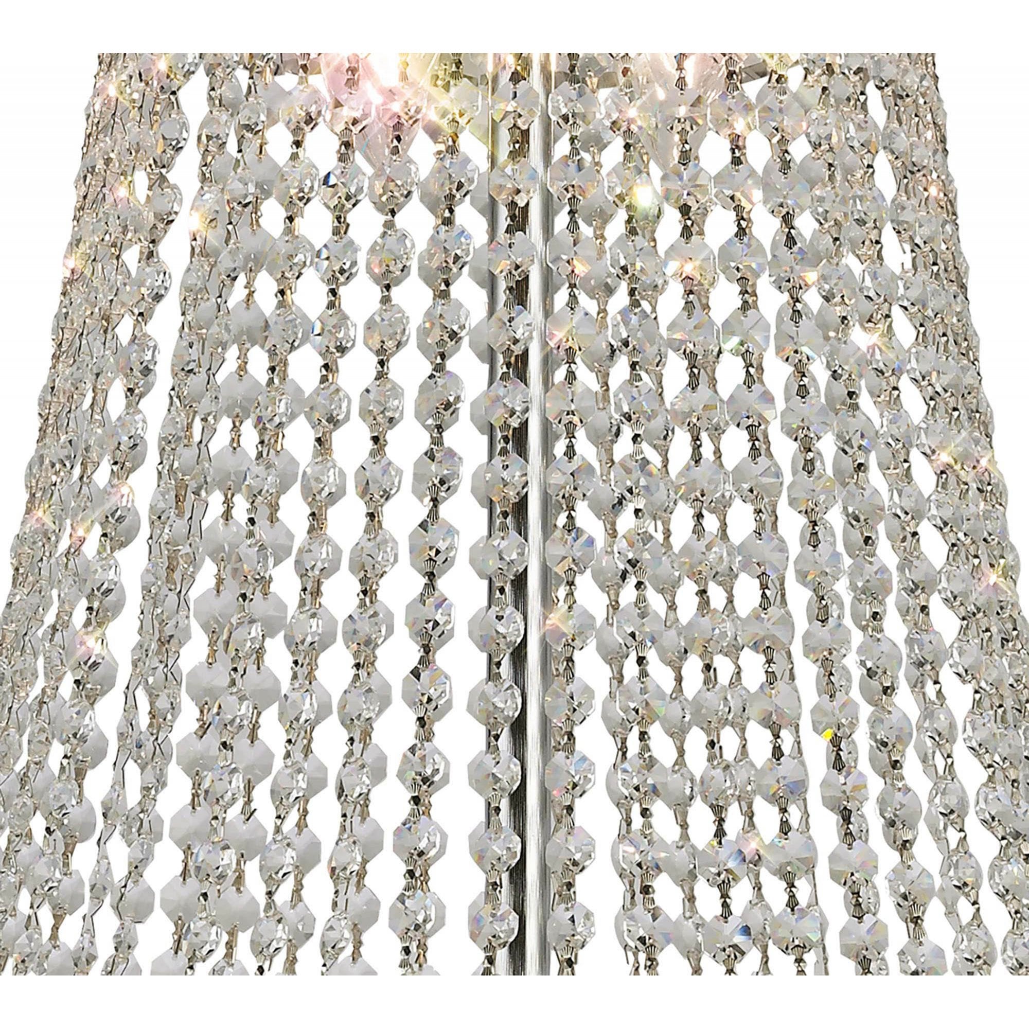 Diyas Alexandra 20 Light Pendant - Polished Chrome & Crystal