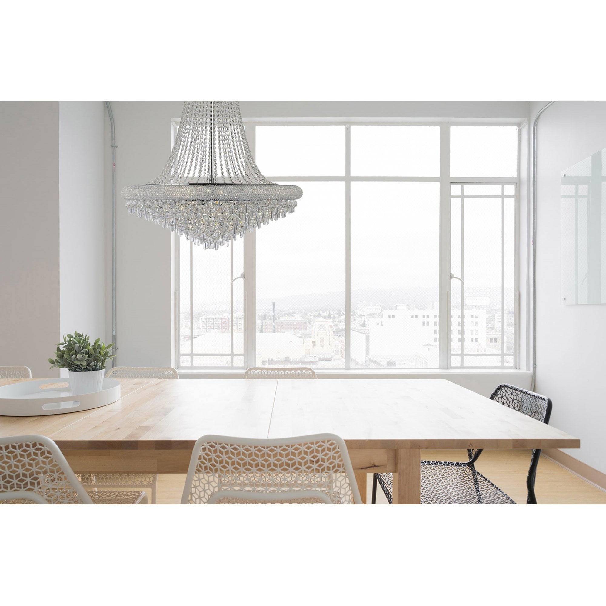 Diyas Alexandra 20 Light Pendant - Polished Chrome & Crystal