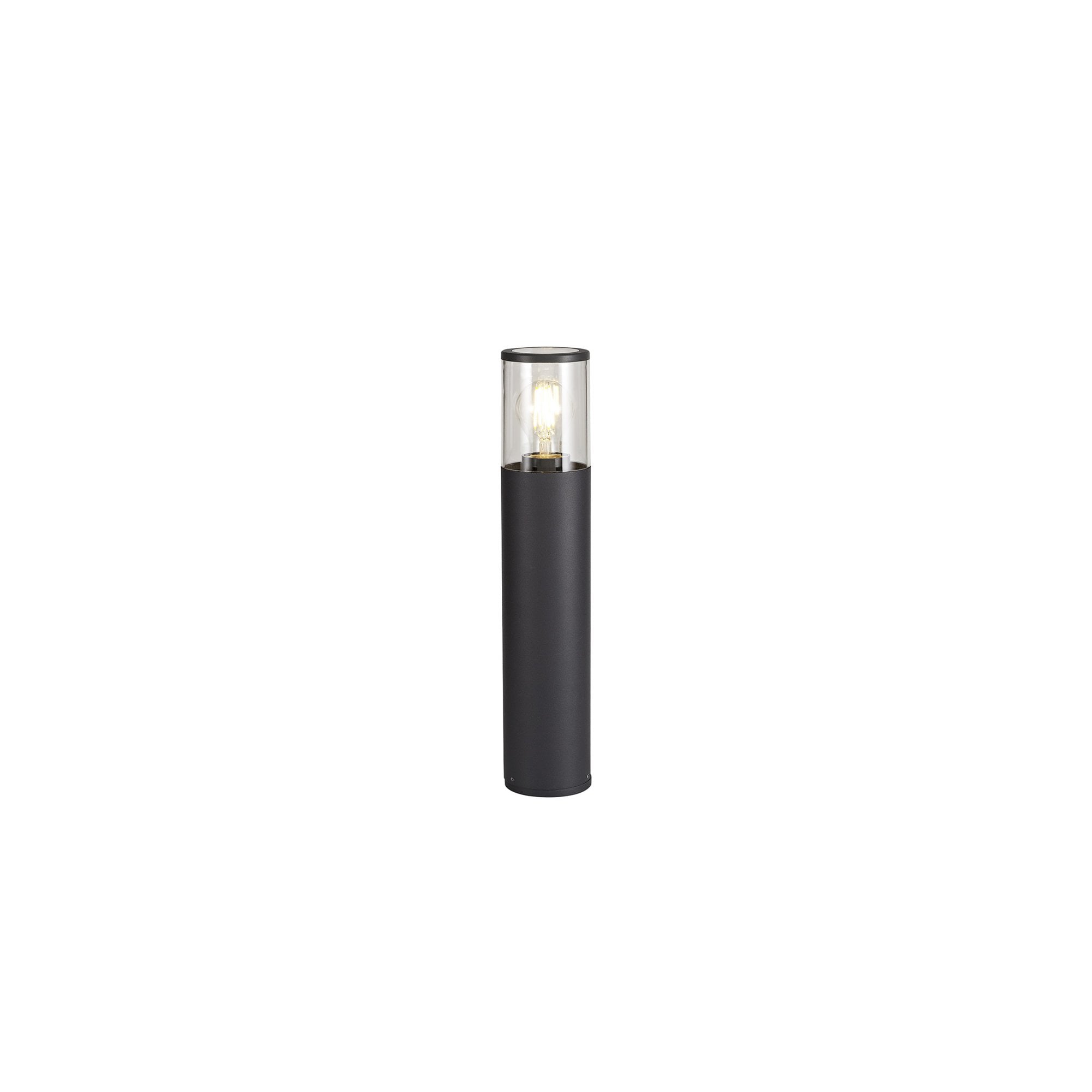 Fabula Harwater Single 45cm Post Lamp - Anthracite & Clear PC - IP54