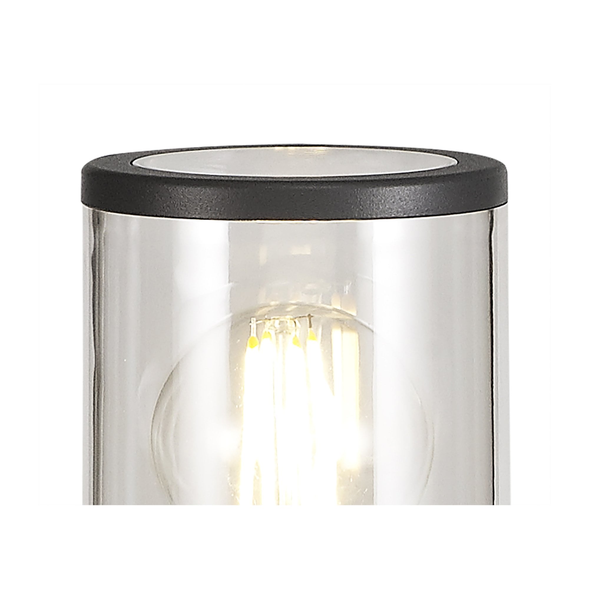 Fabula Harwater Single 45cm Post Lamp - Anthracite & Clear PC - IP54
