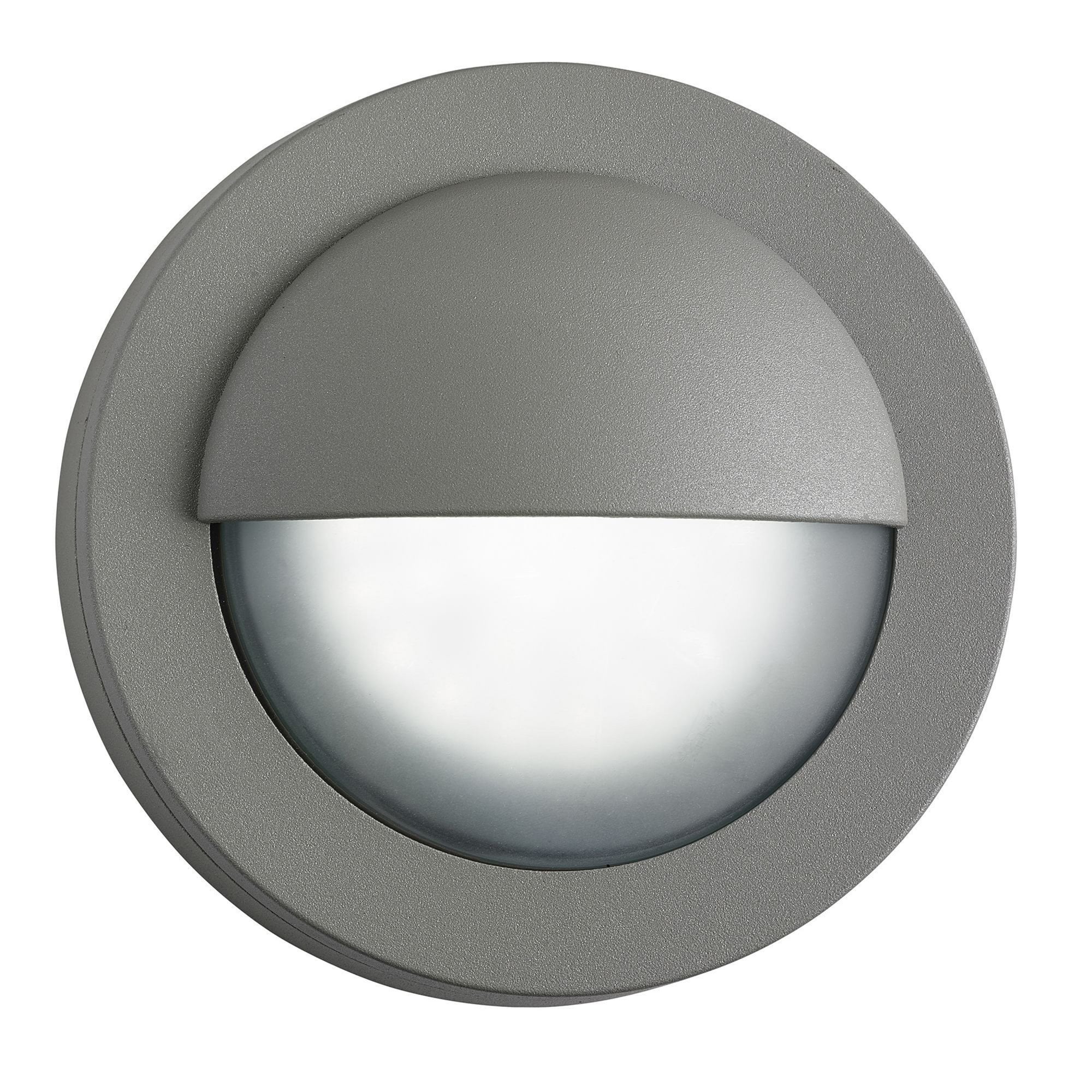 Searchlight Bamber LED Outdoor Flush - Grey Aluminium & Polycarbonate - IP44