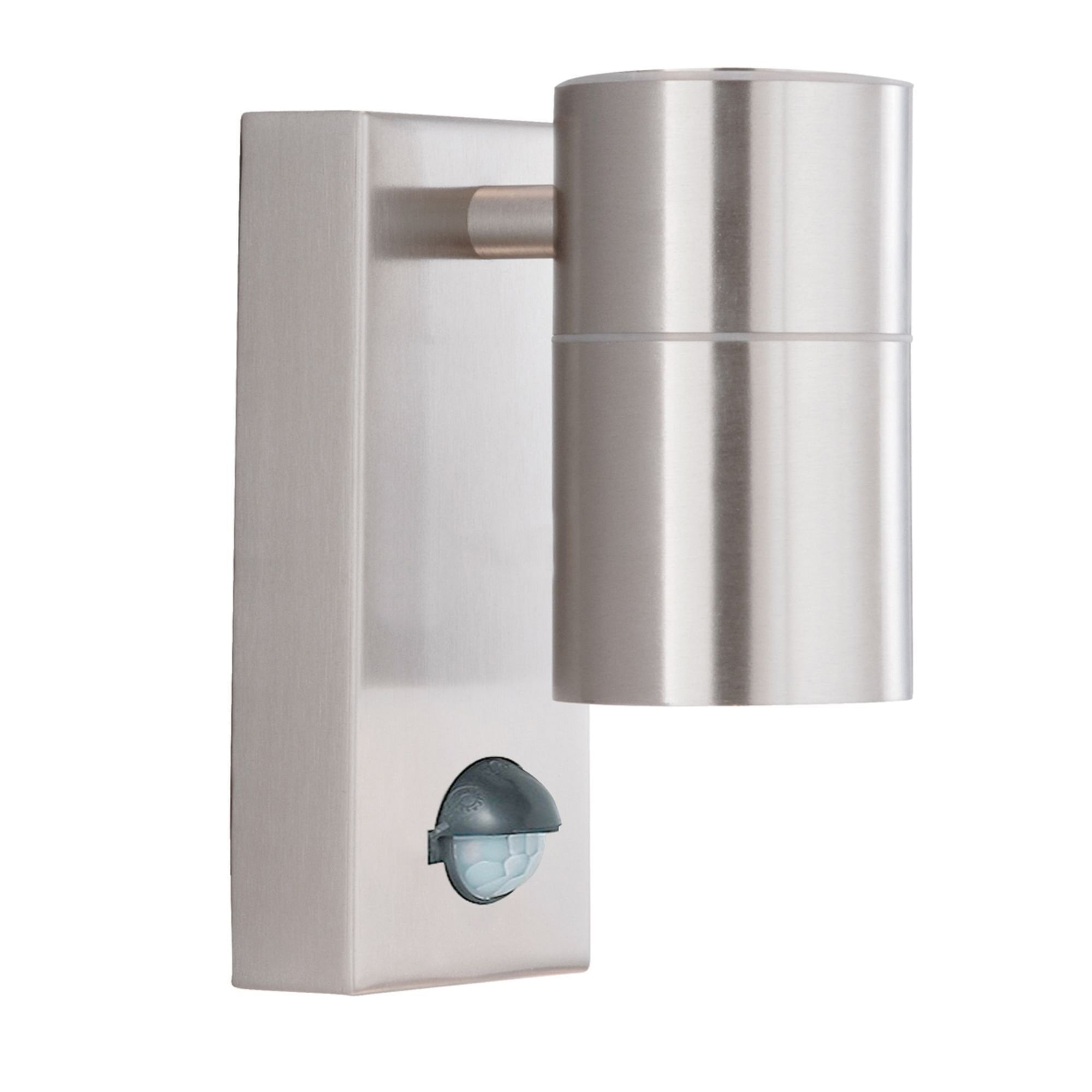Searchlight Mela Outdoor Wall Light with Sensor - Stainless Steel - IP44
