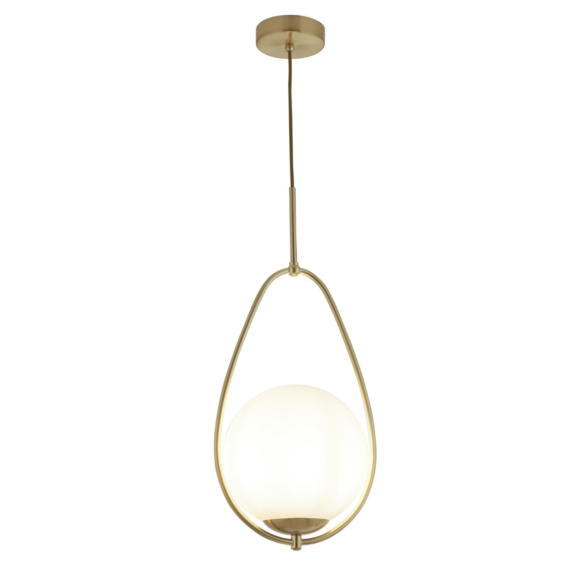Searchlight Autumn Ceiling Pendant - Gold & Opal Glass