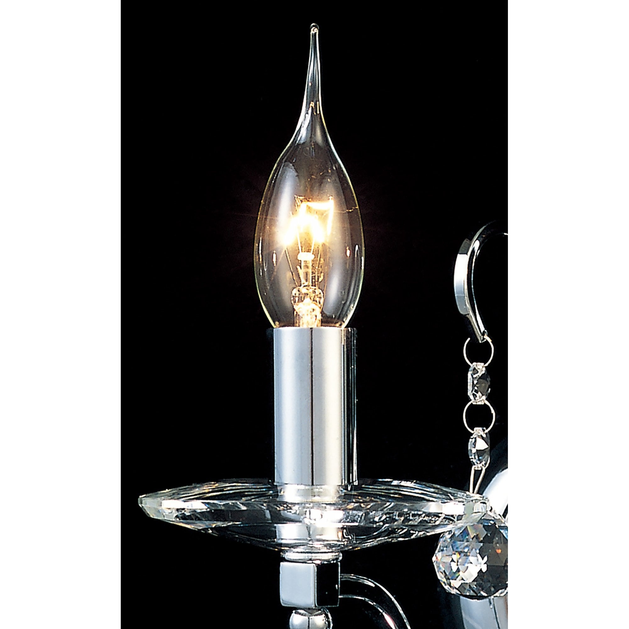 Diyas IL30112 Bianco Wall Light Switched 2 Light Polished Chrome/Crystal