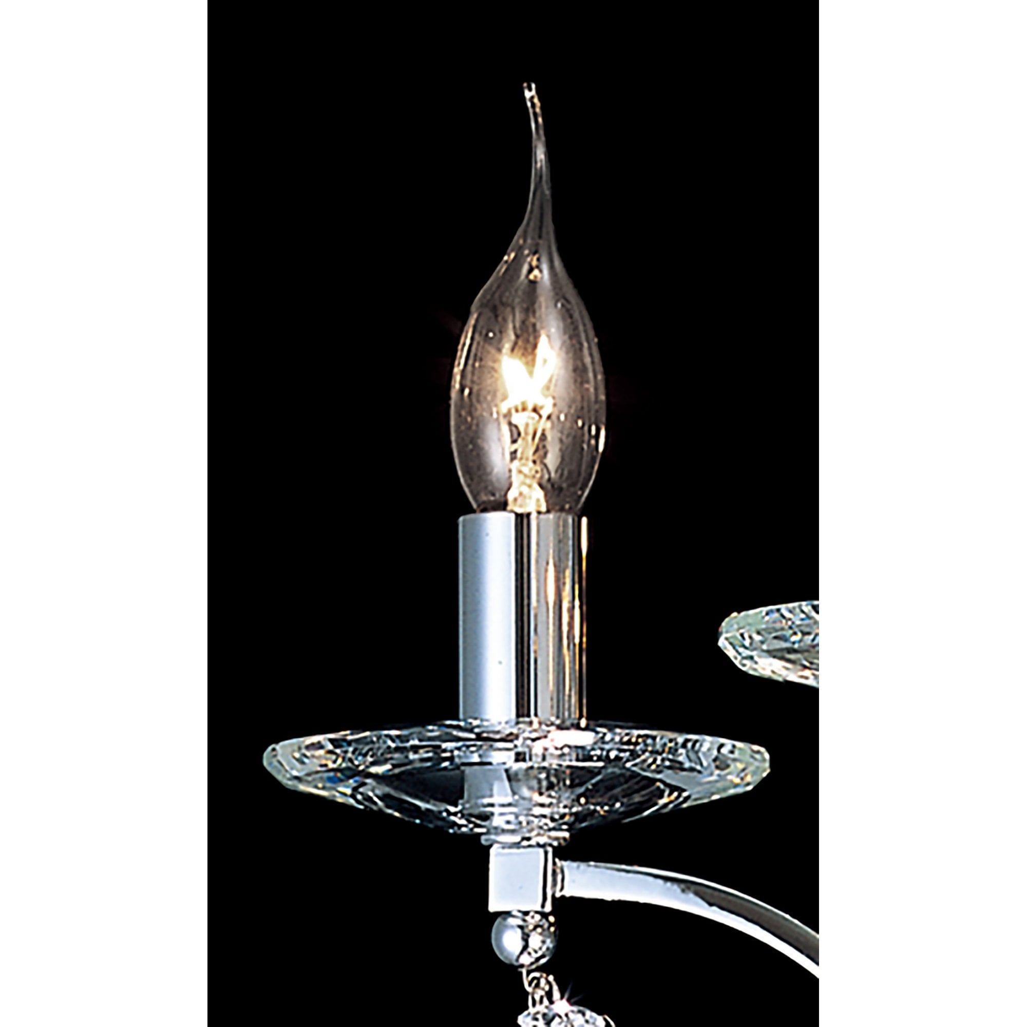 Diyas IL30116 Bianco Ceiling 6 Light Polished Chrome/Crystal