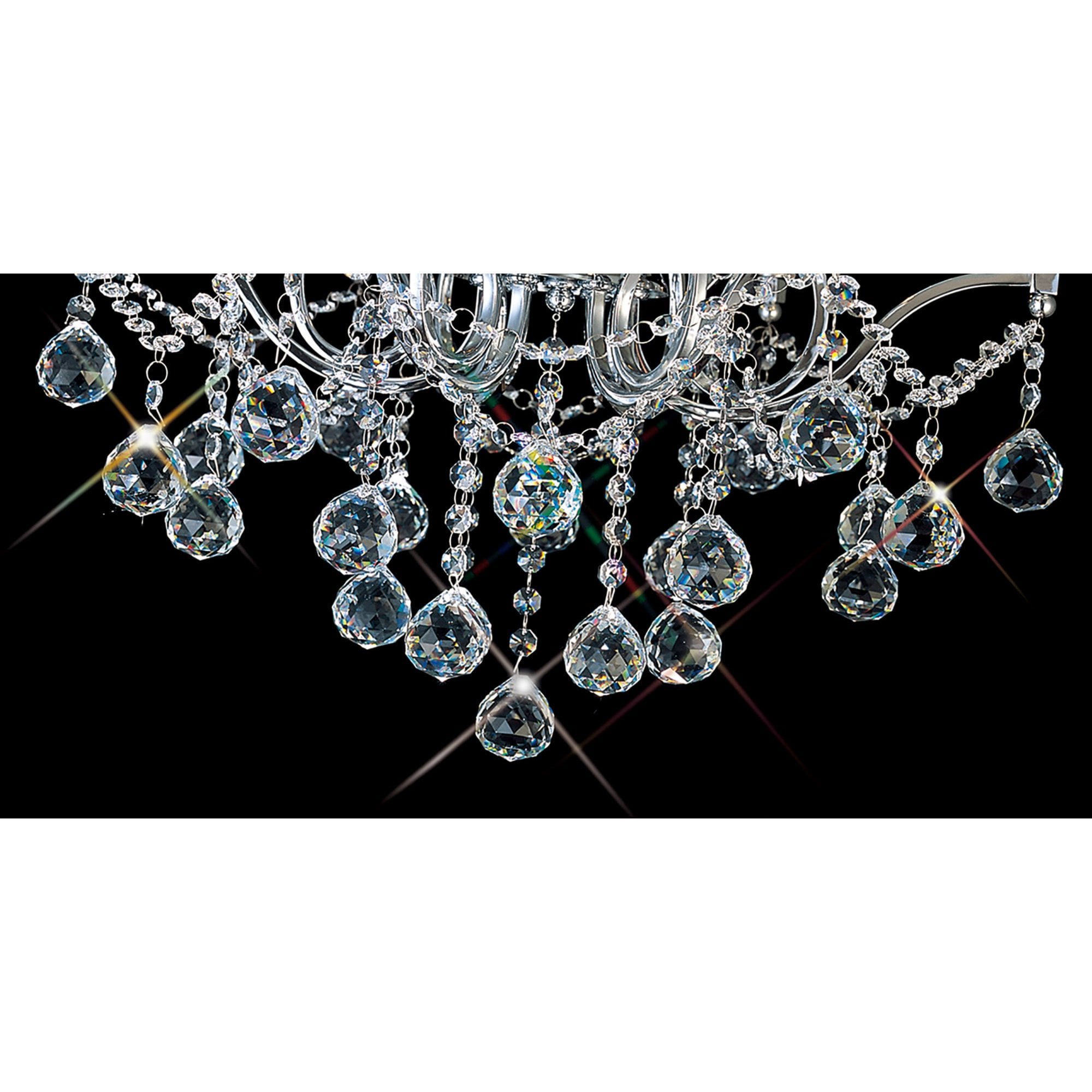 Diyas IL30116 Bianco Ceiling 6 Light Polished Chrome/Crystal