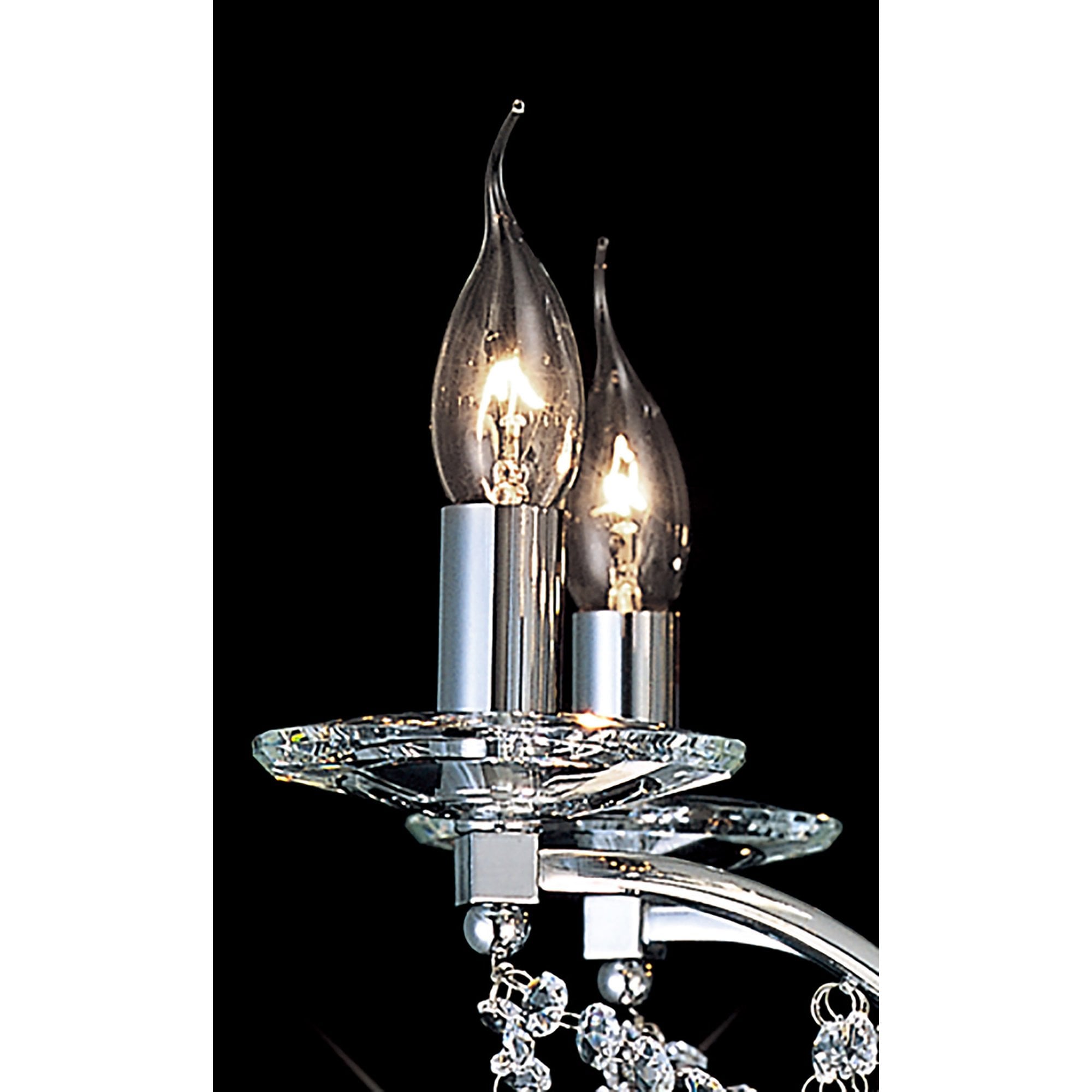 Diyas IL30118 Bianco Ceiling 8 Light Polished Chrome/Crystal