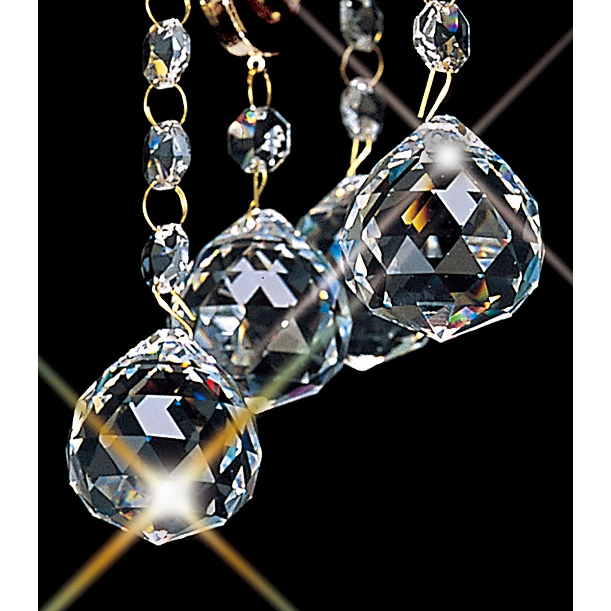 Diyas IL30213 Bianco Ceiling 3 Light French Gold/Crystal