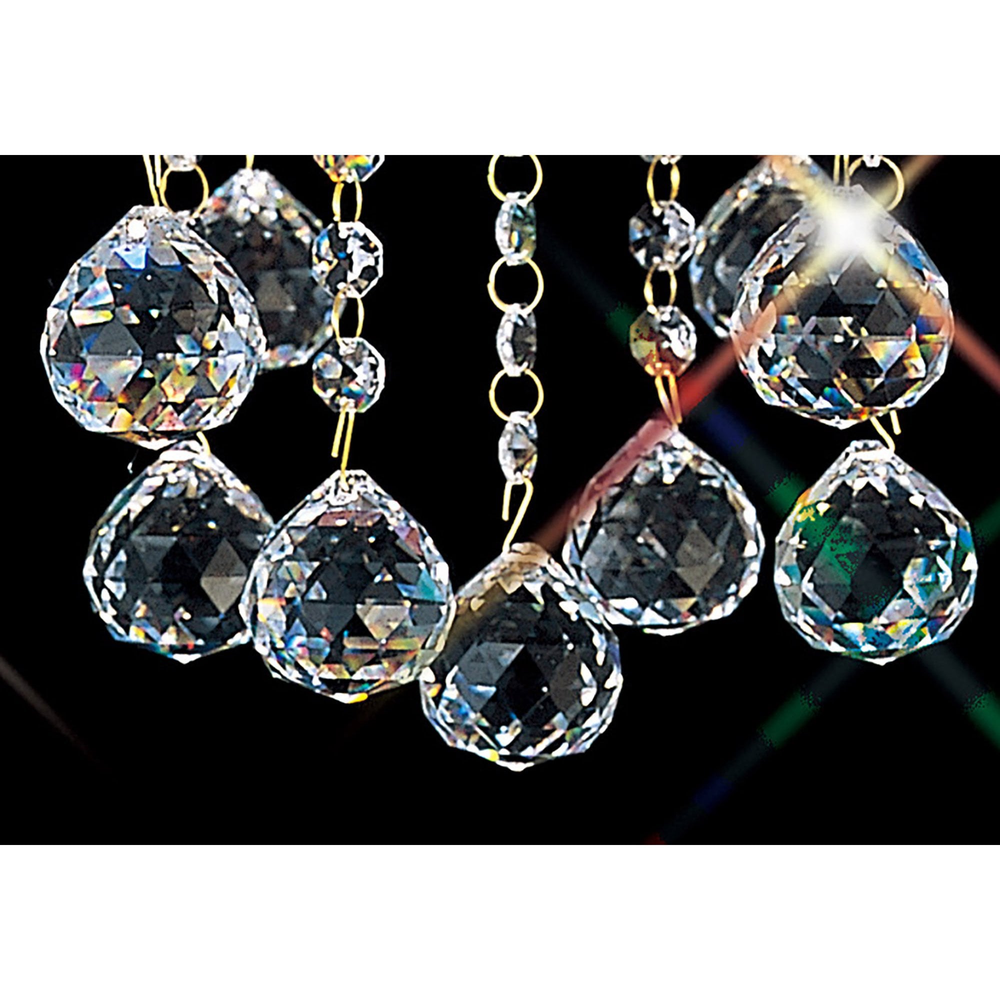 Diyas IL30218 Bianco Ceiling 8 Light French Gold/Crystal