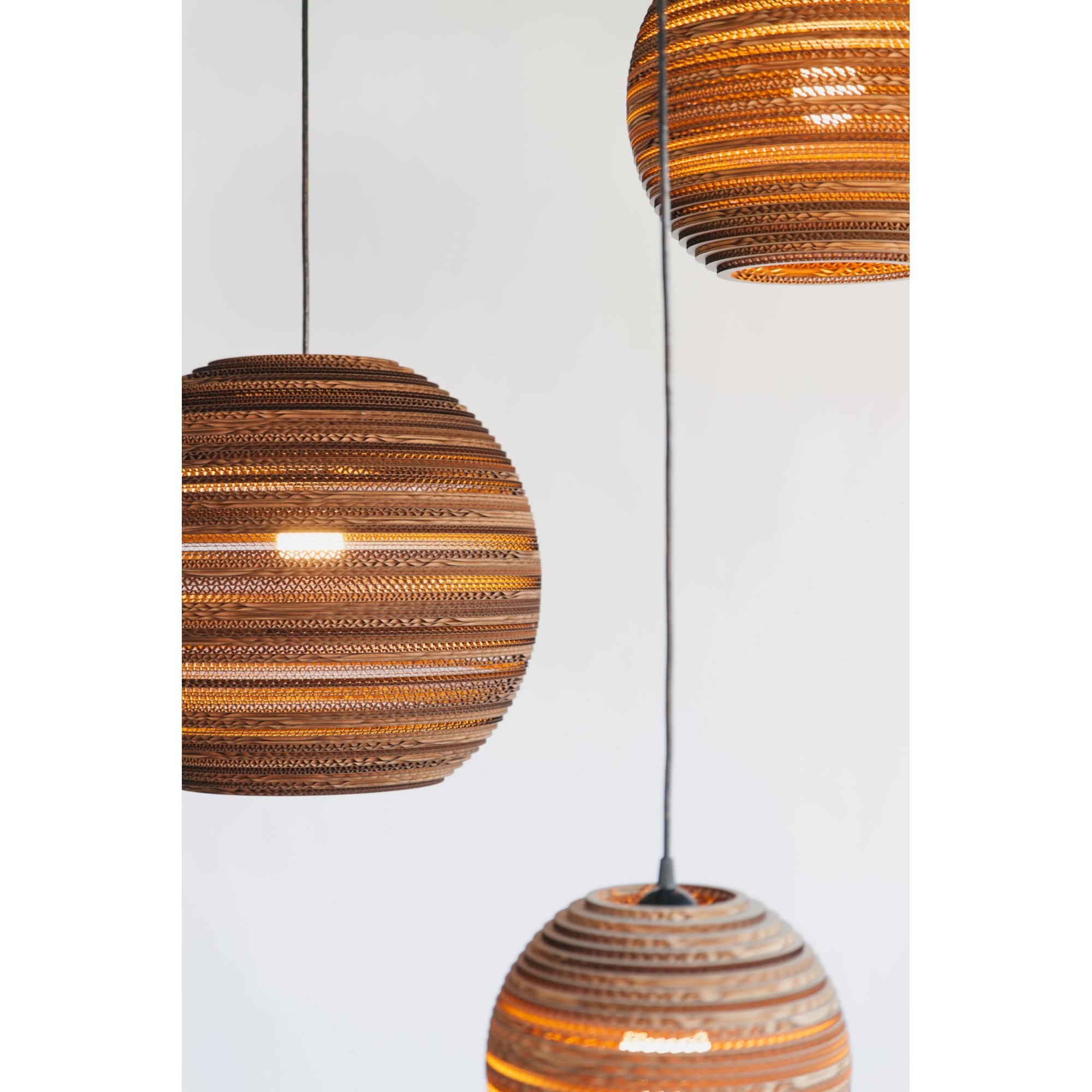 Graypants Scraplights Moon 24 Pendant - Natural - 36cm Diameter